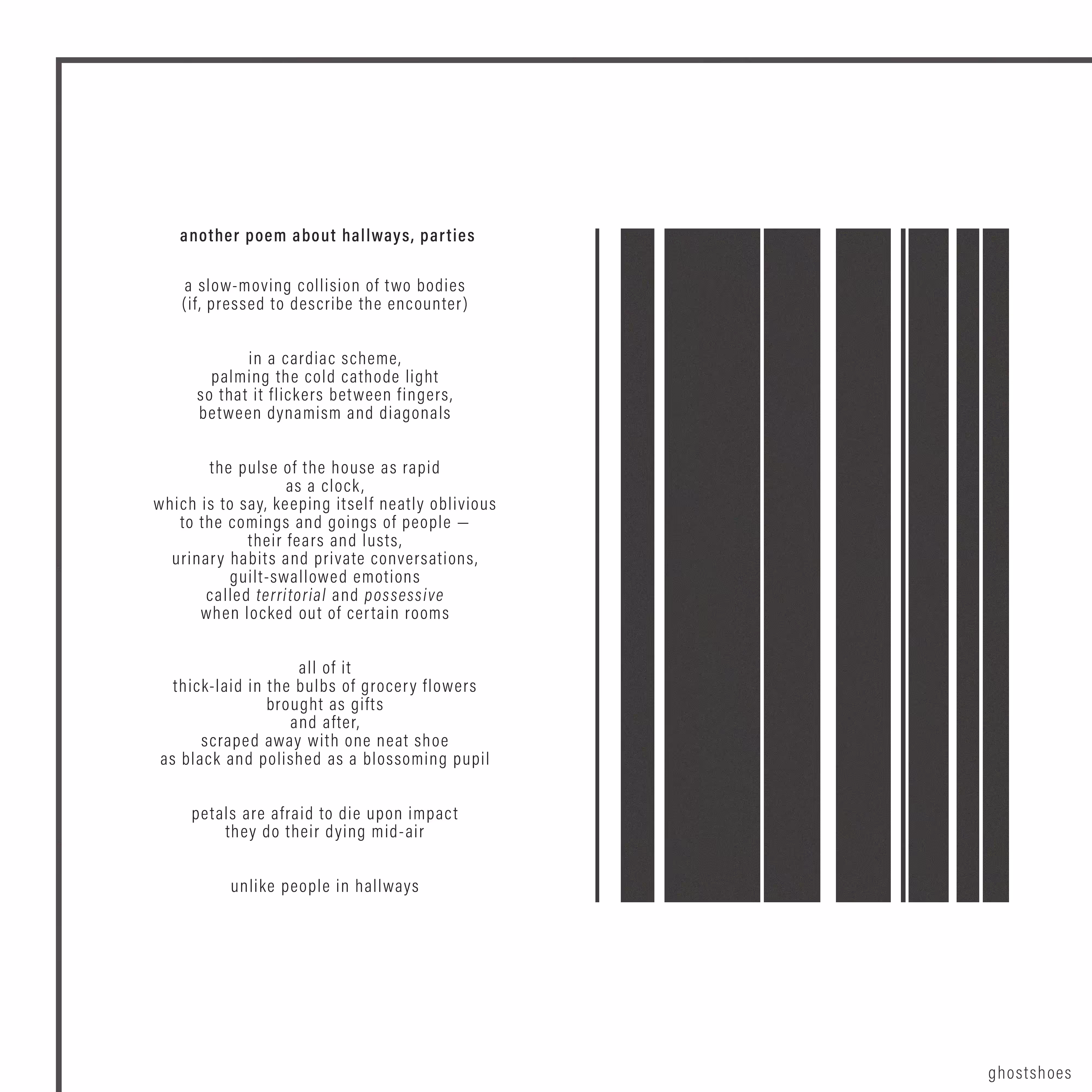 another poem about hallways, parties 