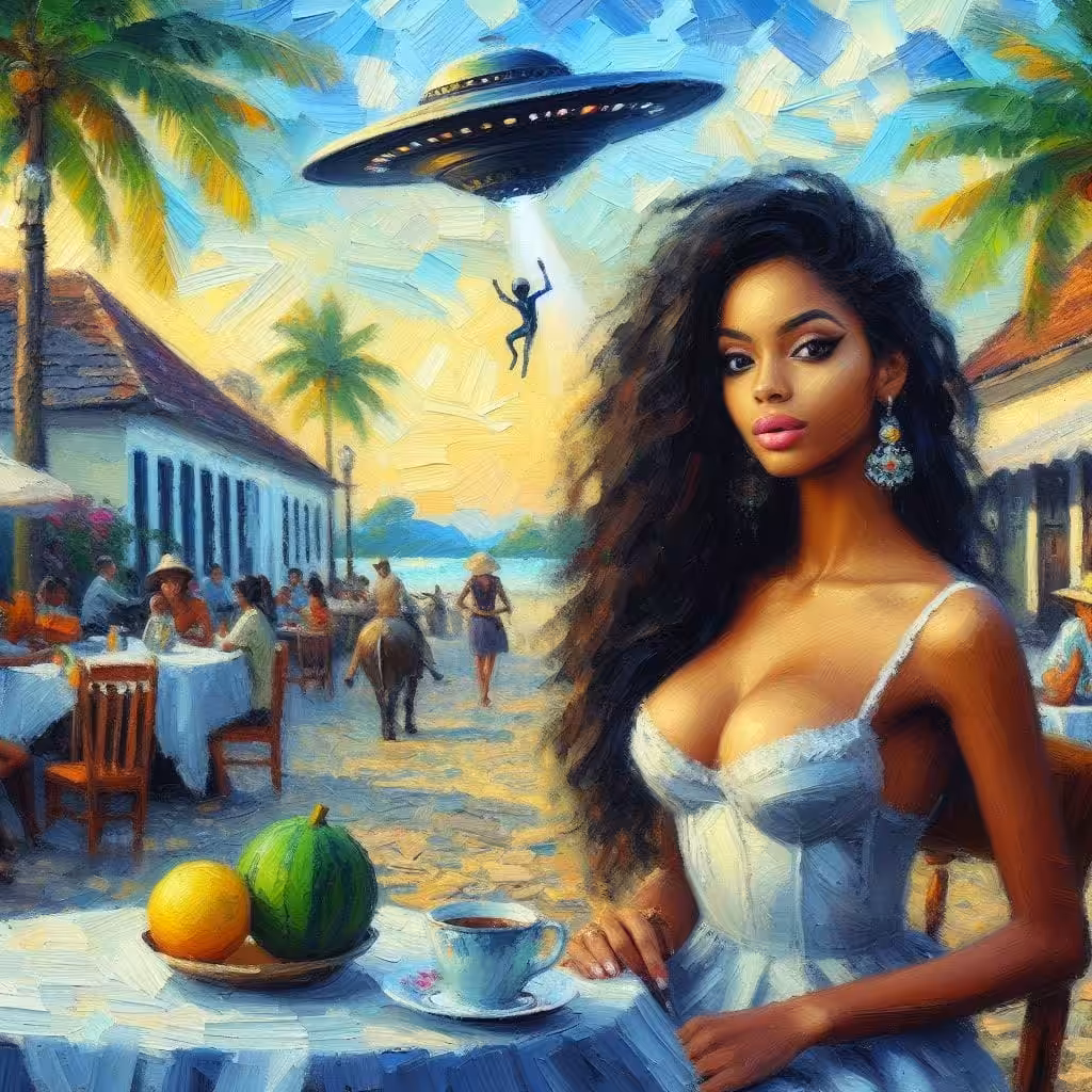 Bahian girl and the UFO