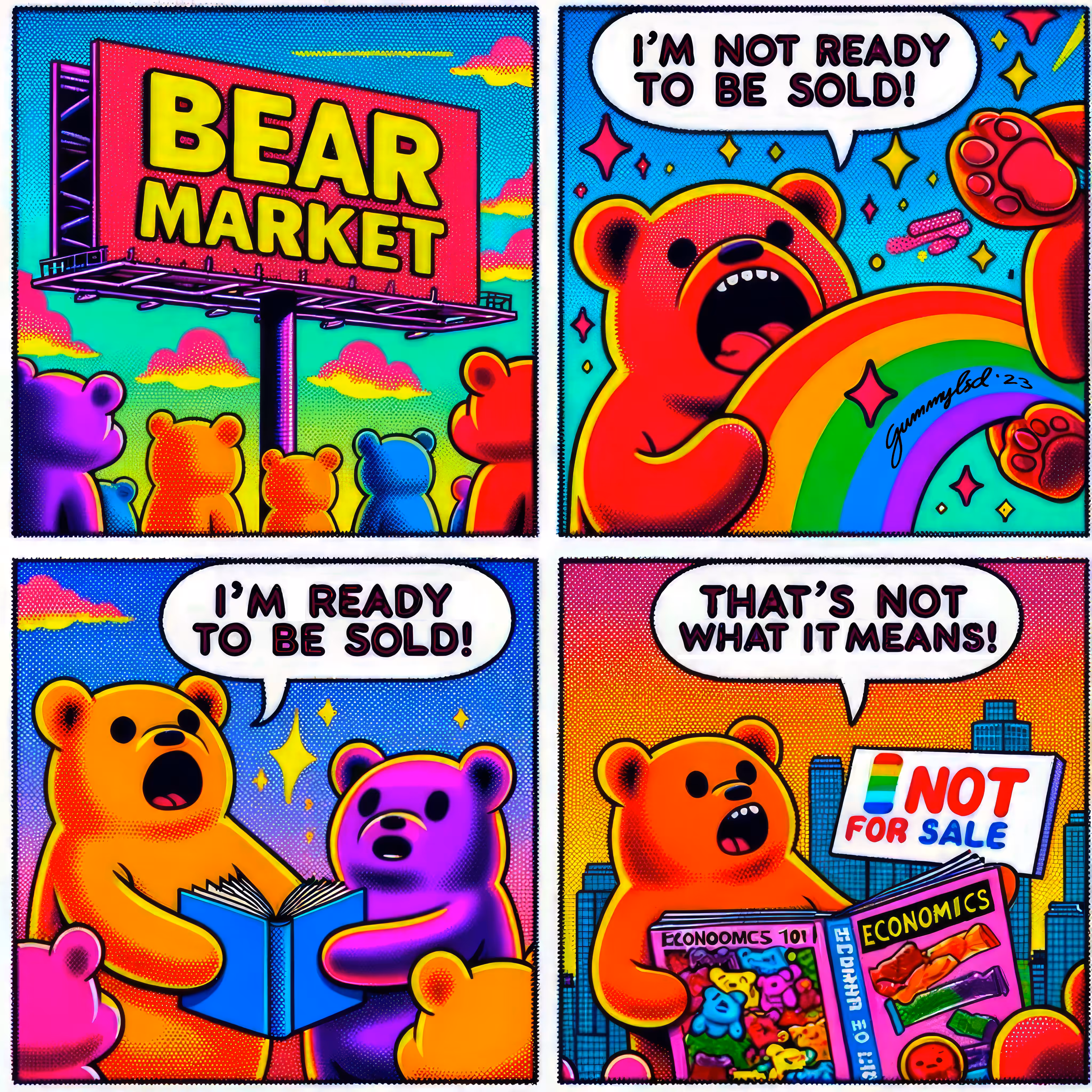 Ai Bear Art from GummyLSD: Bear Market: LSDGB Comic #19