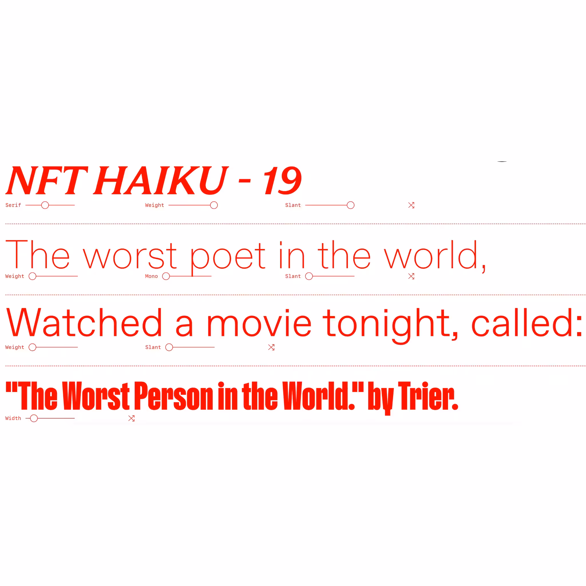 NFT HAIKU - 19