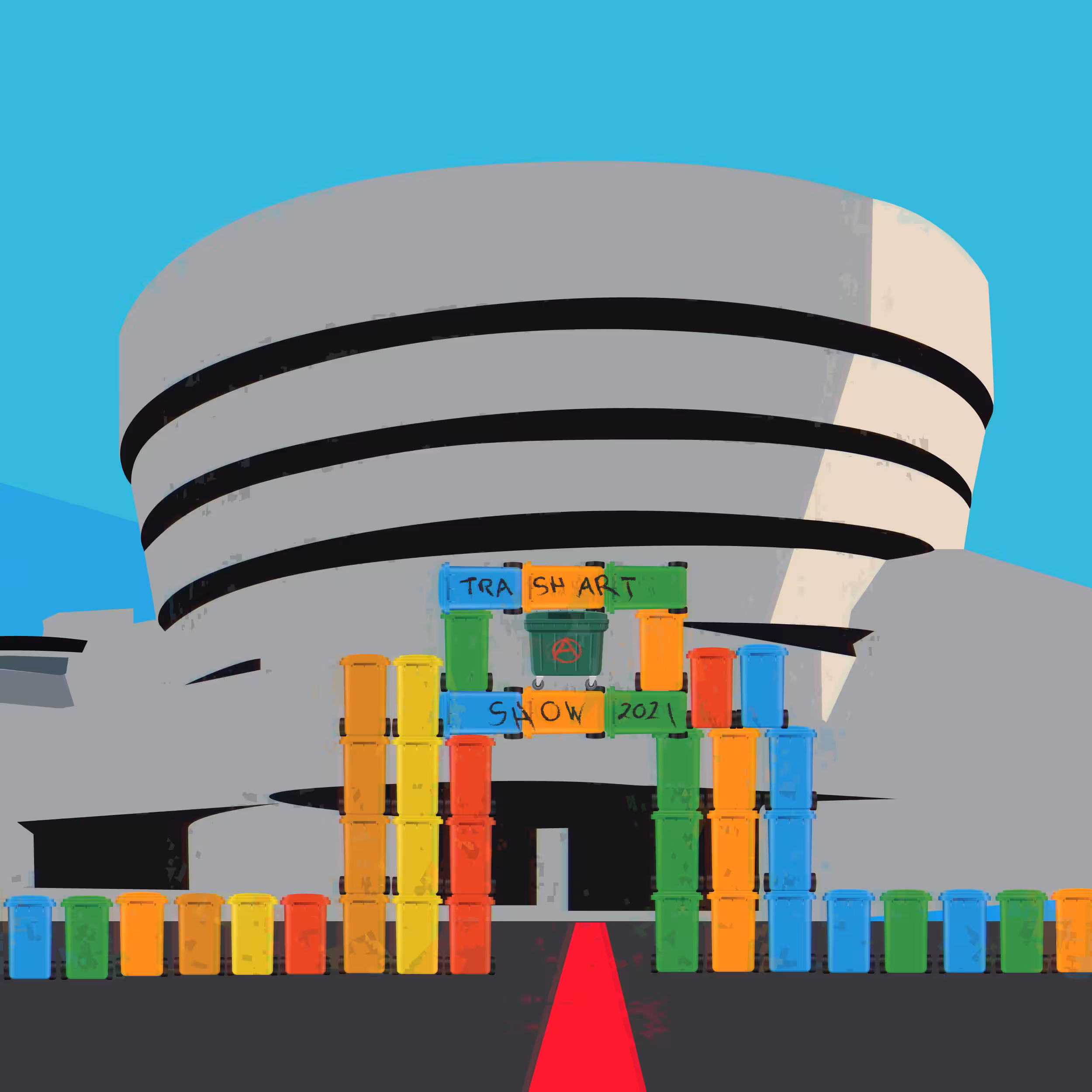 Guggenheim International TRASH ART SHOW - installation design