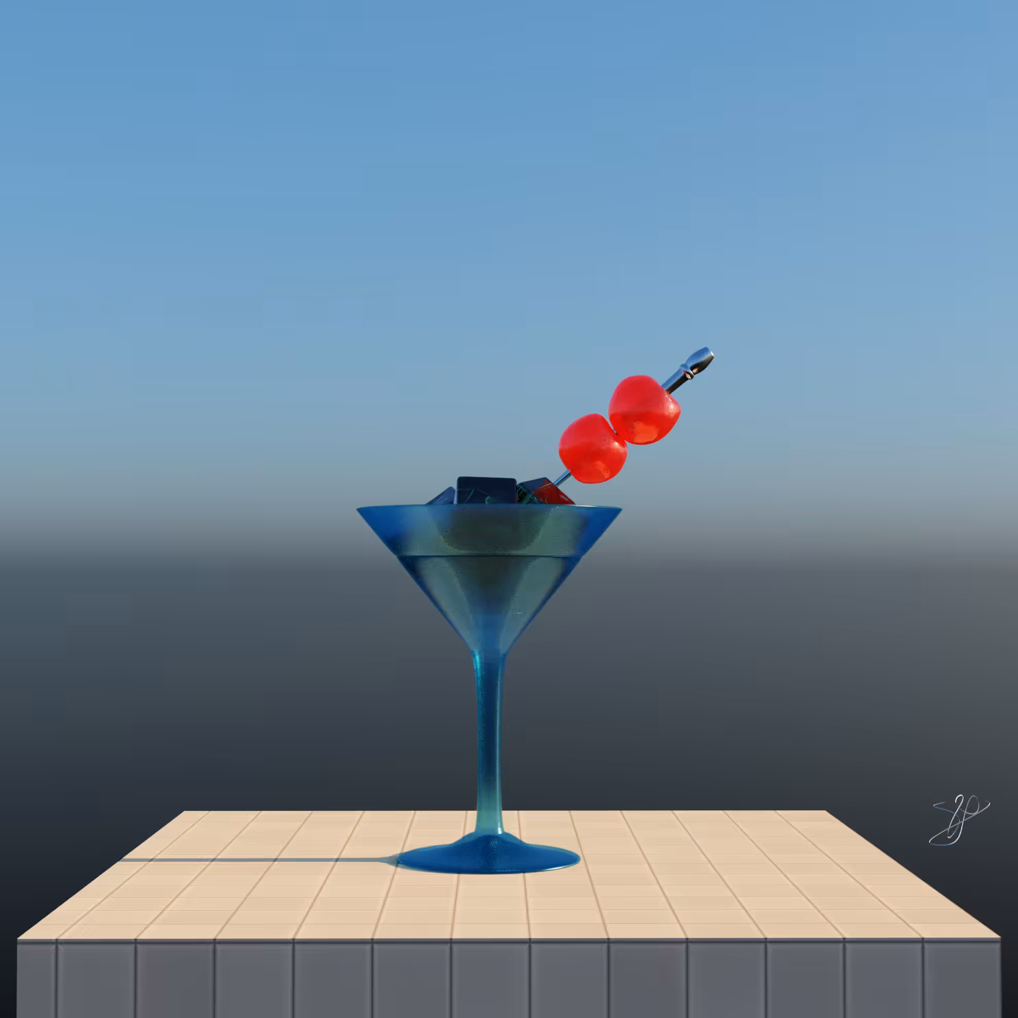 Jello Martini (Blue Edition)