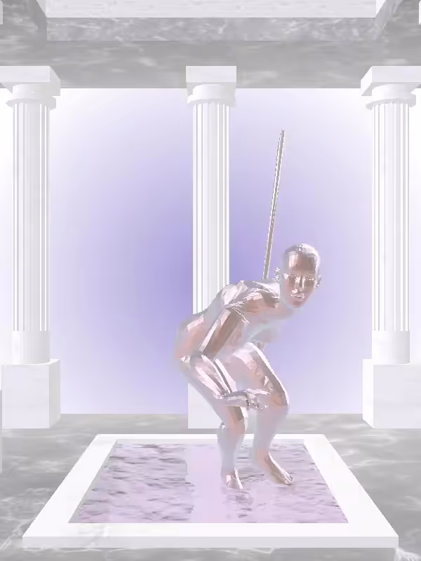 HeavenComputer: The Fragmented Sneaky Rosy Shimmer Woman #3059