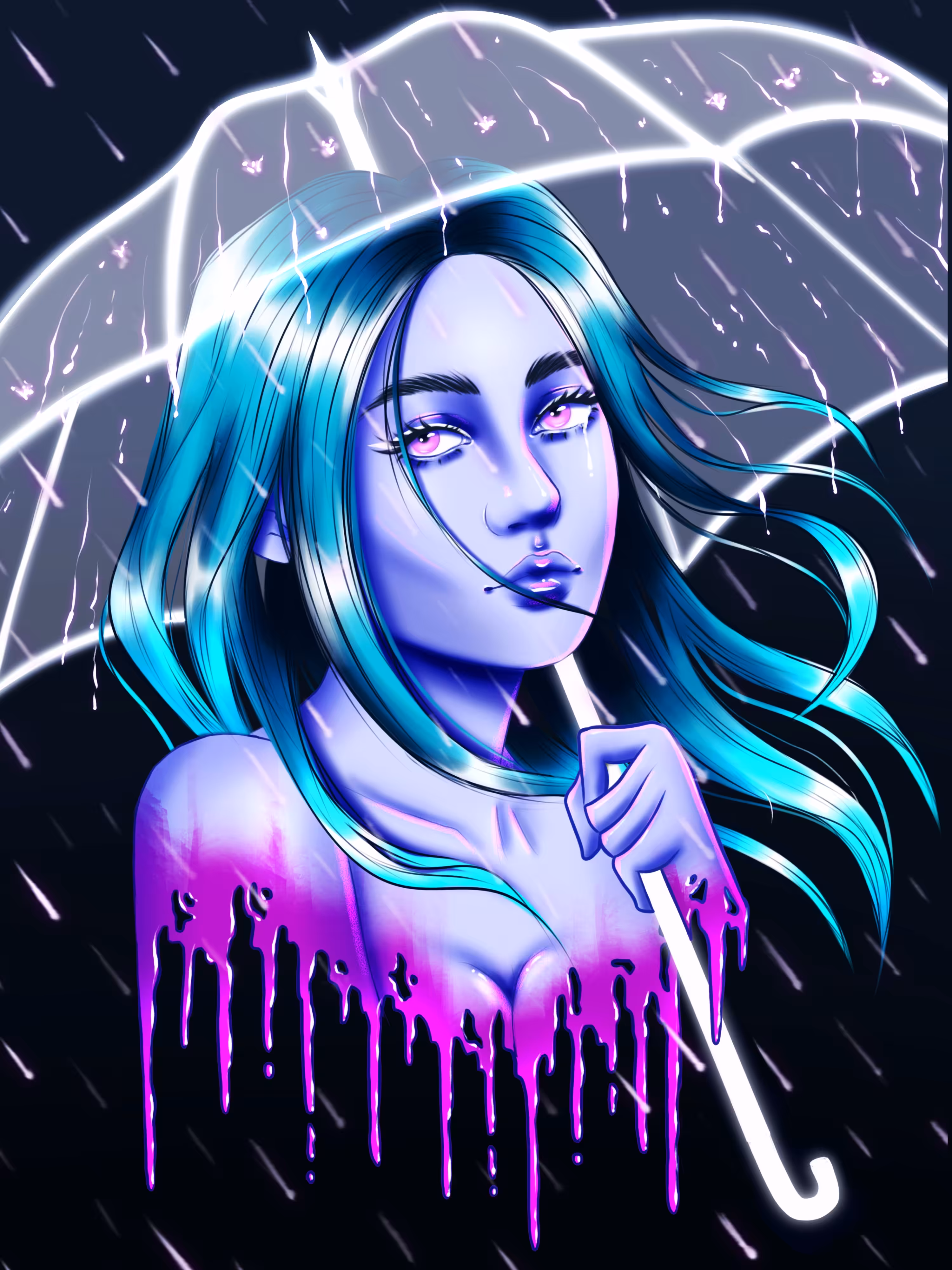 Hiding the pain in the Rain