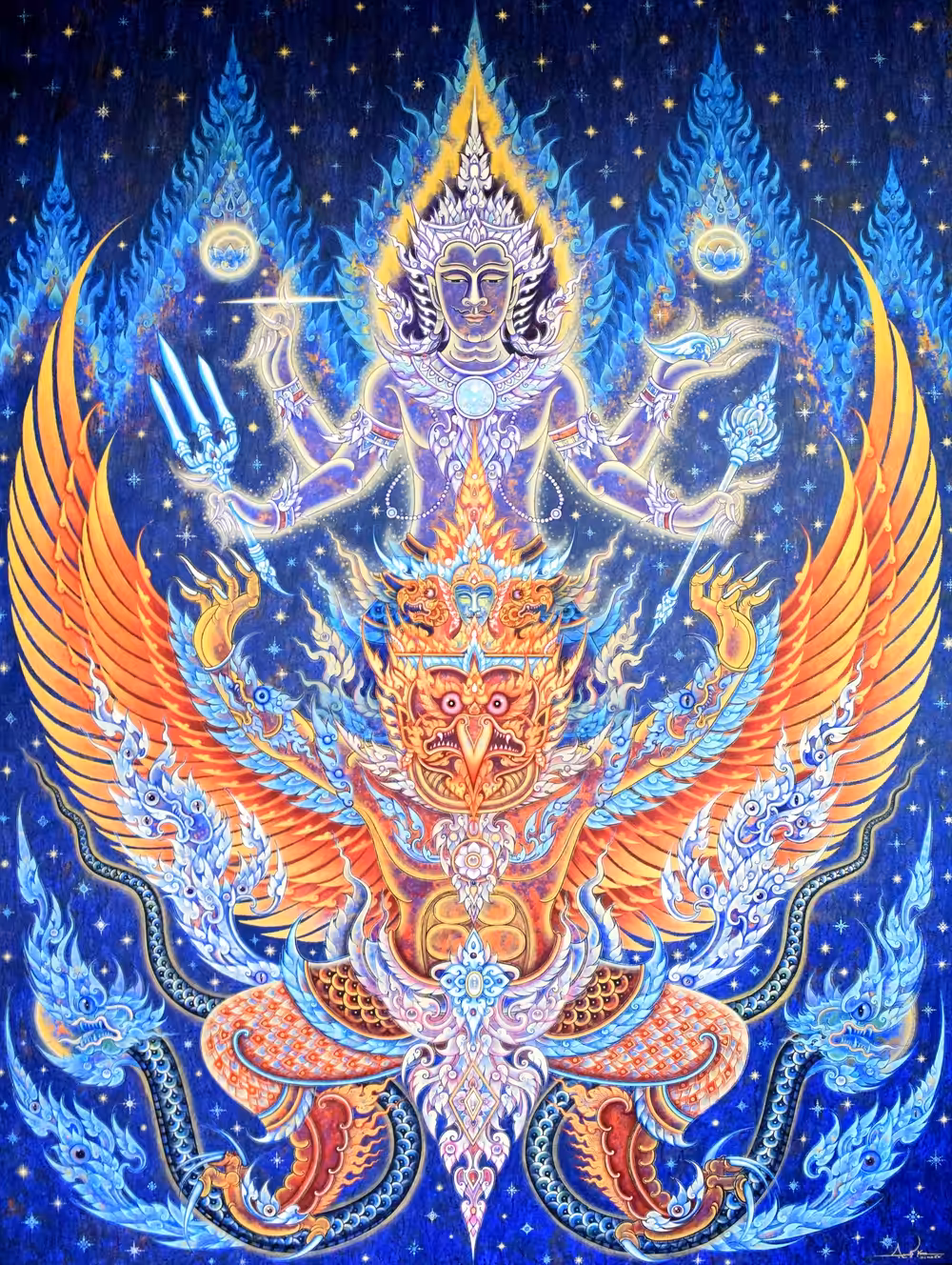 Vishnu Riding on Garuda