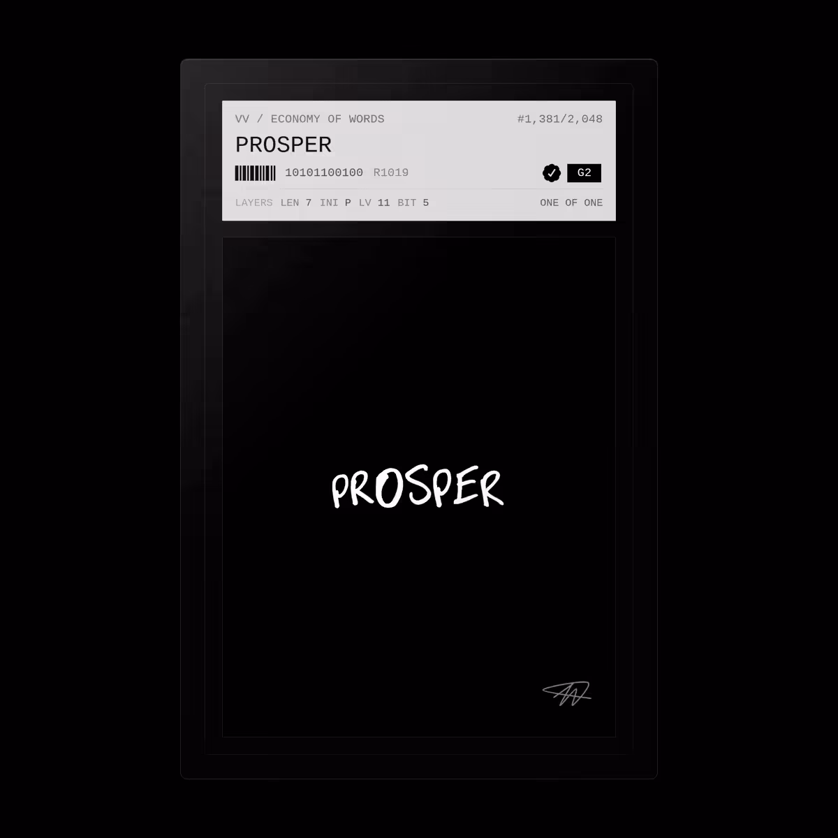 Economy of Words: PROSPER · #1381