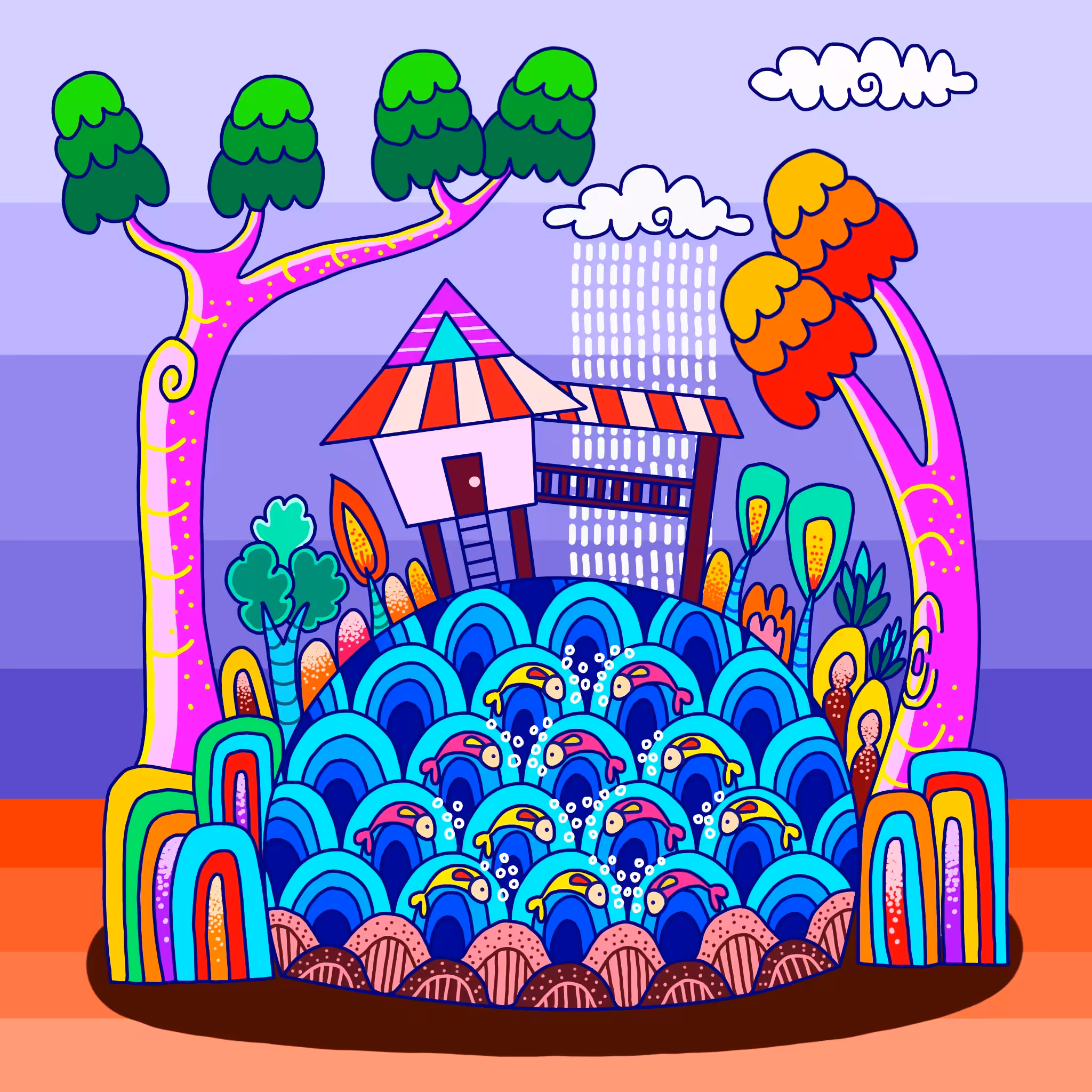 Imaginative lifestyle to lines and colorful.#50