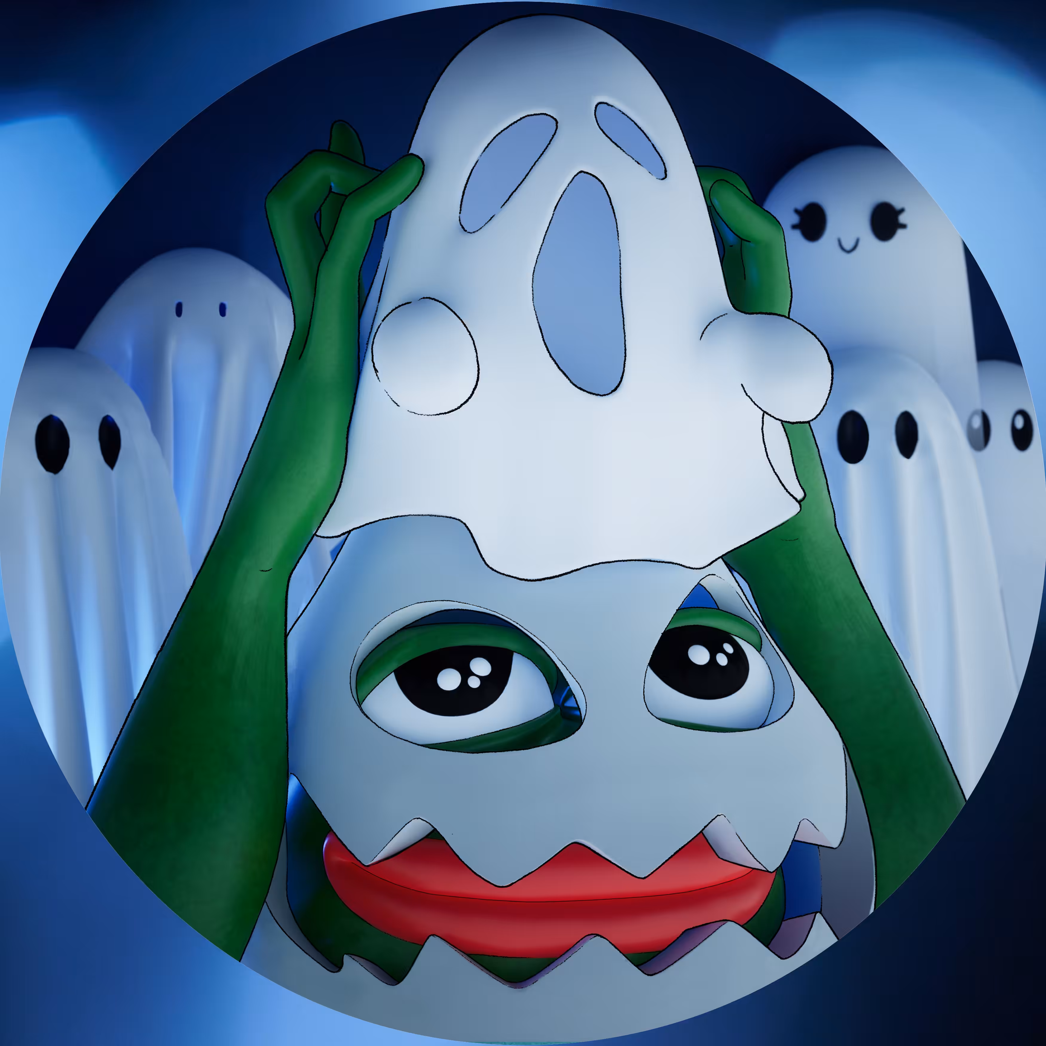 GHOST PEPE SKULL