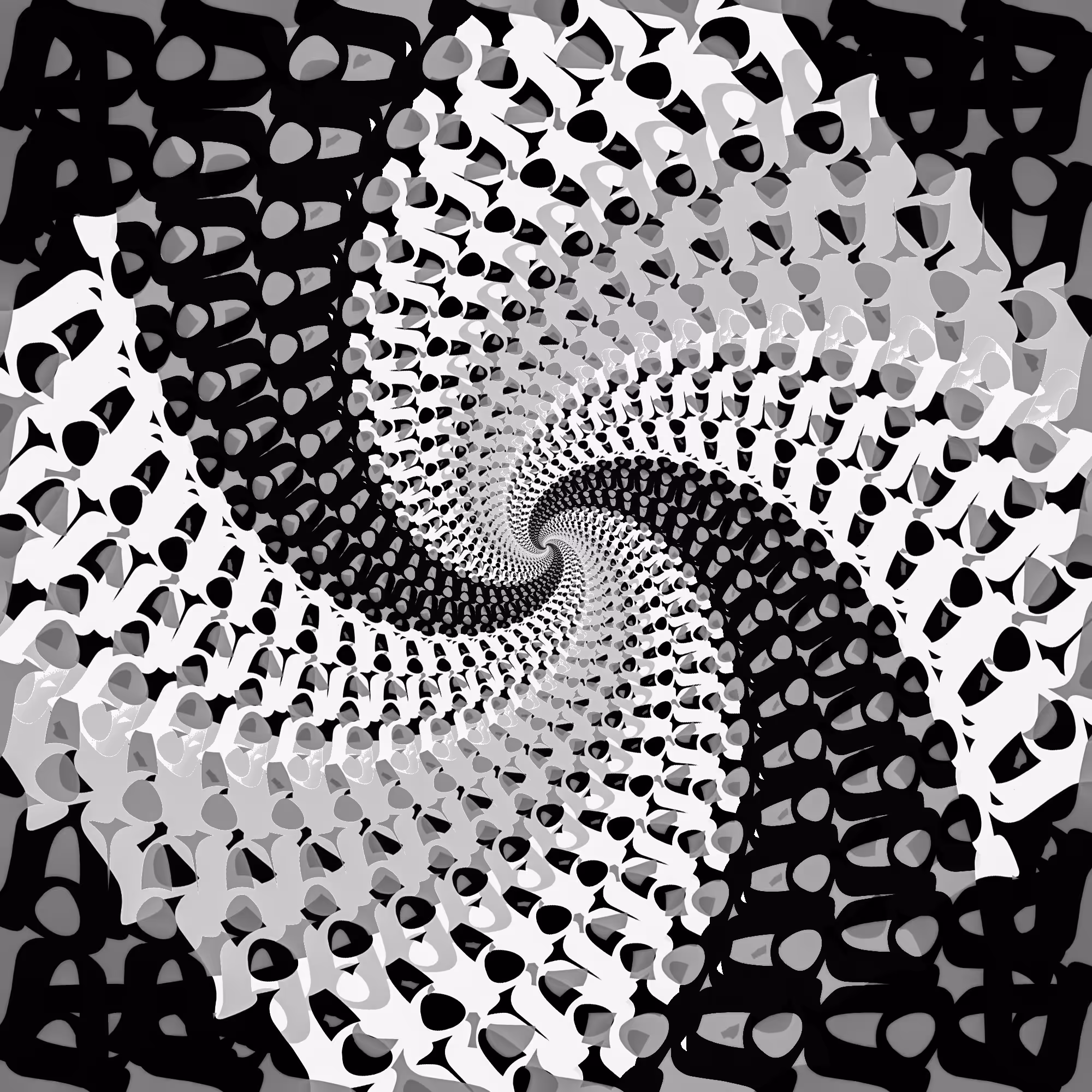 هـ Spiral Pattern B&W
