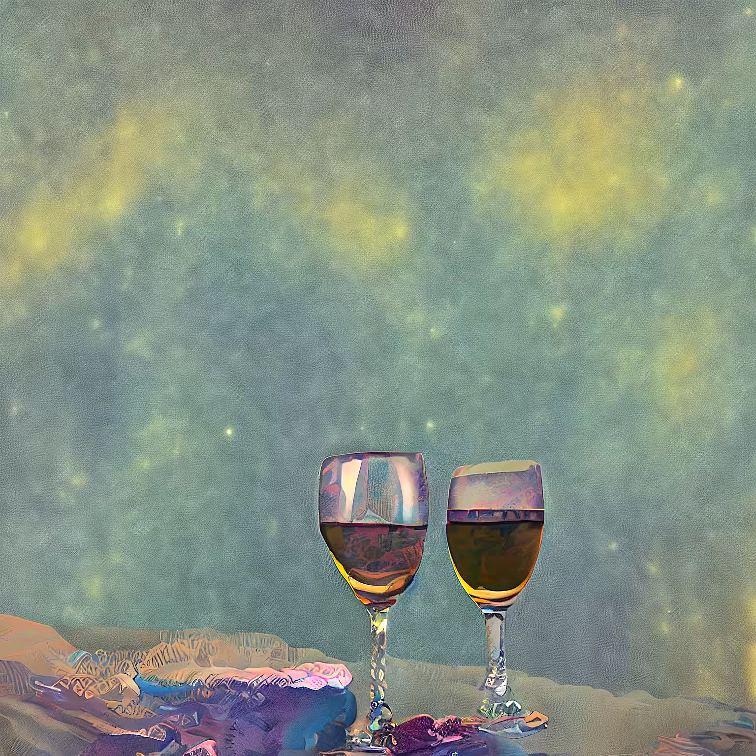 Two Glasses Under the Stars