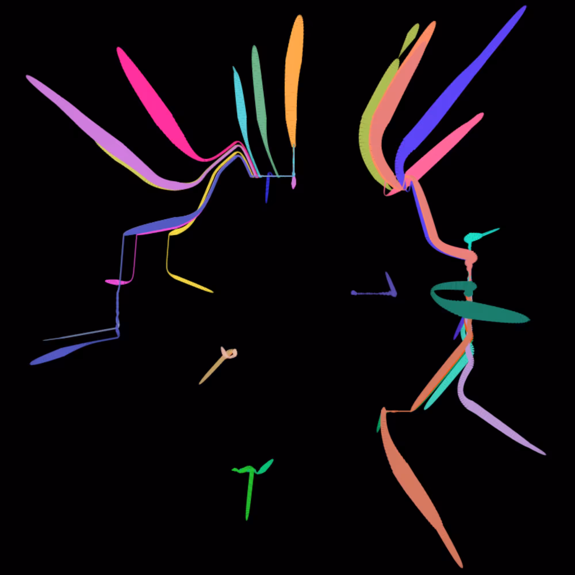 Complex lines with colors #2