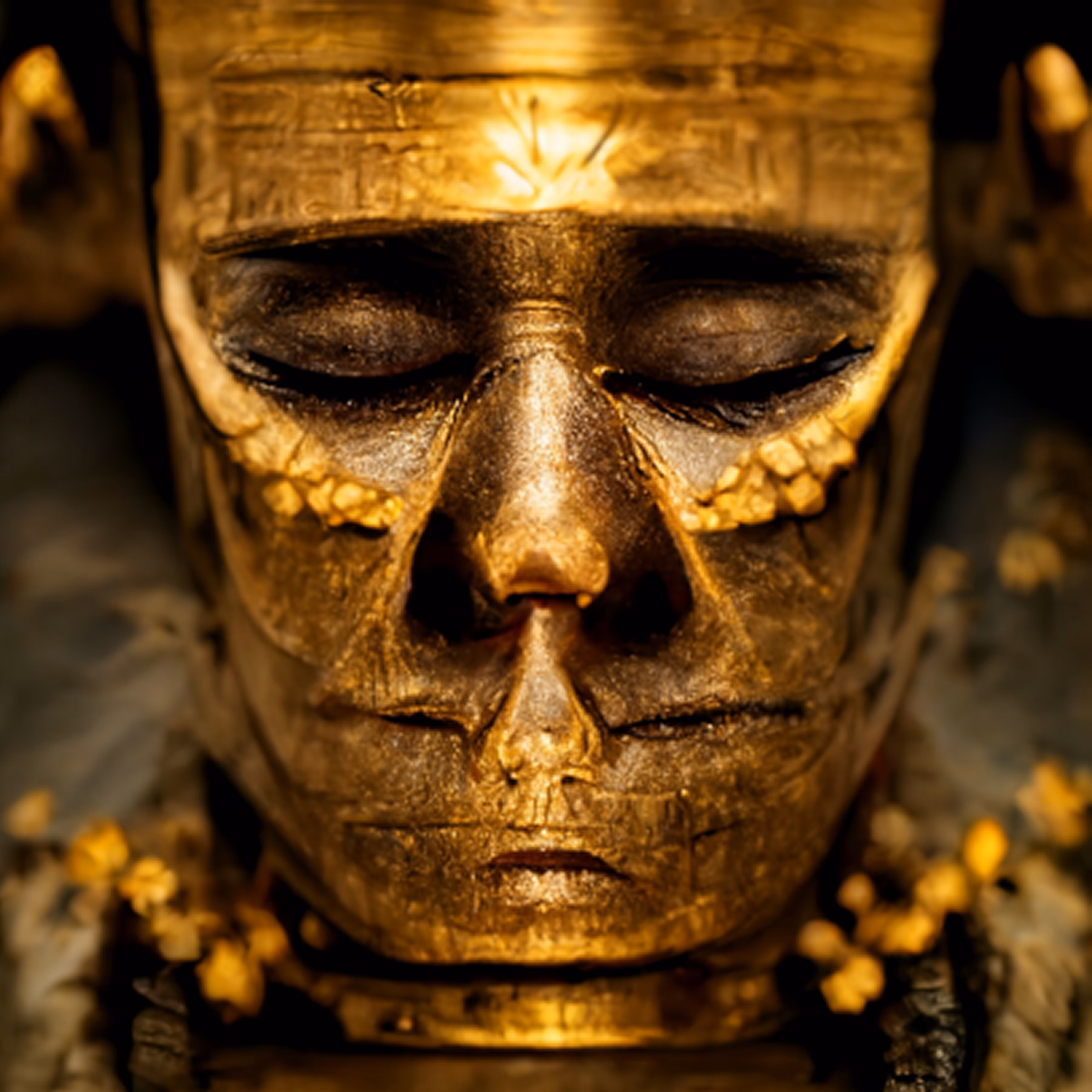 Gold Death Mask by Sollog