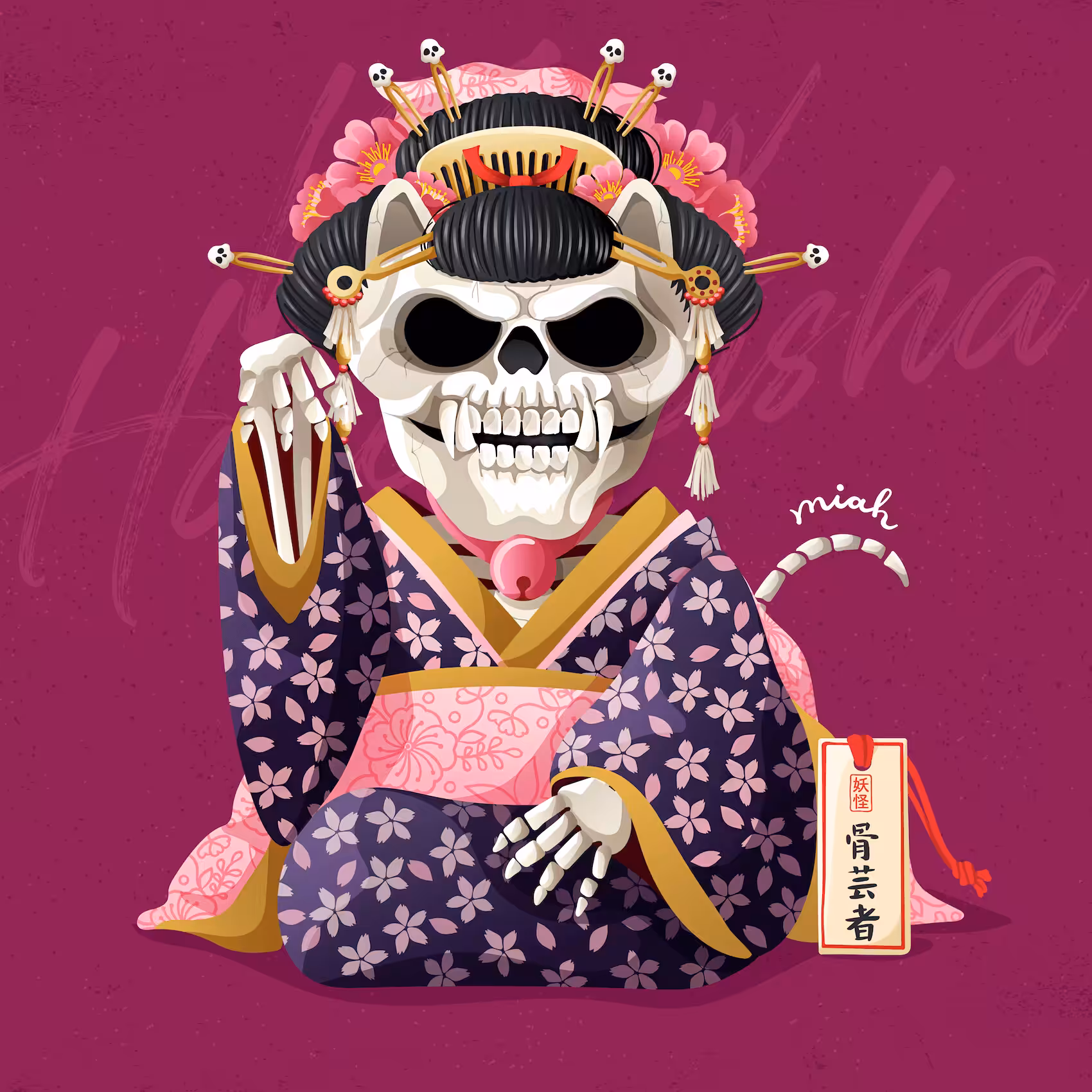 Manekineko x Yokai : Meow Hone geisha