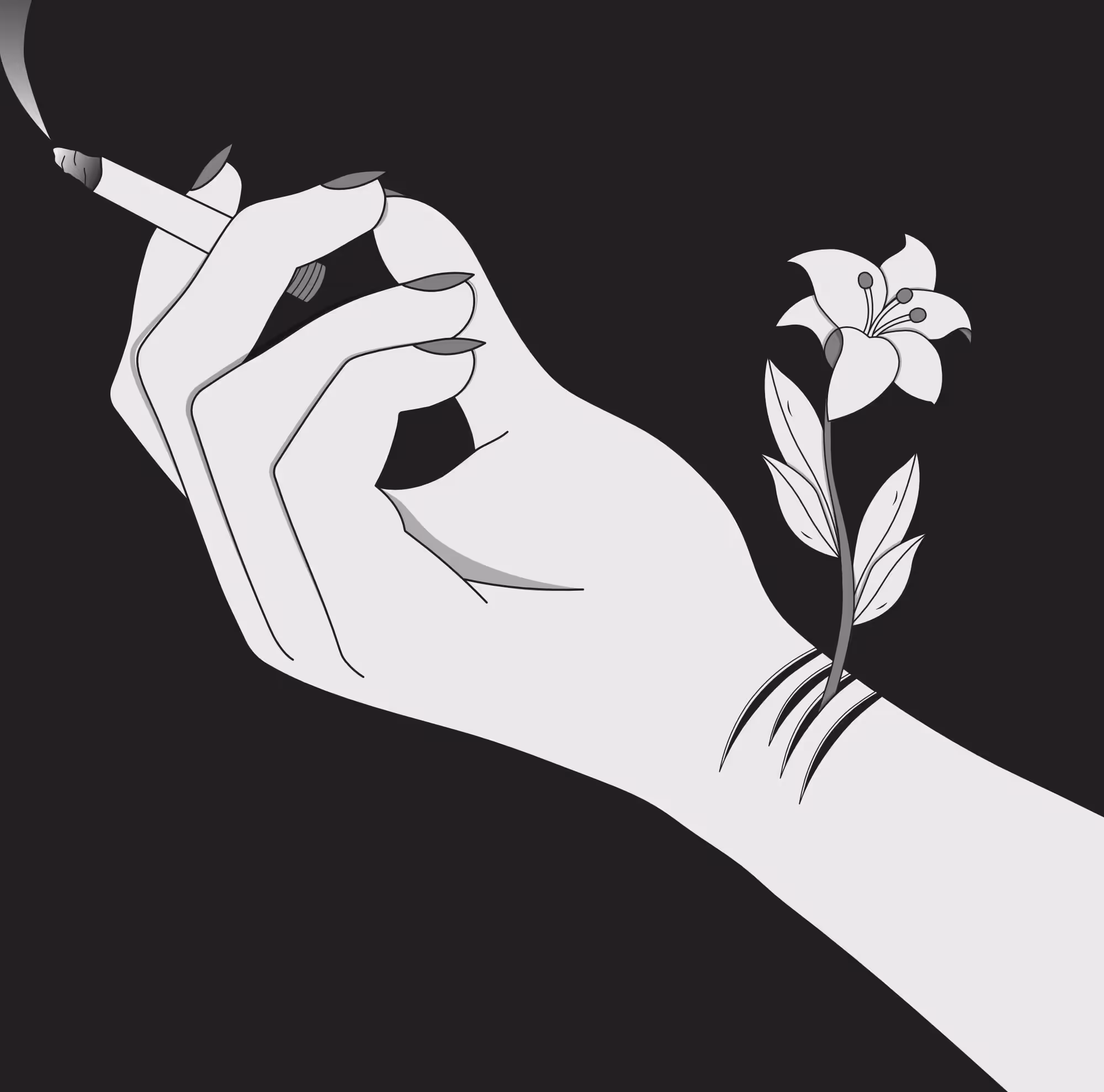 Last cigarette before dying 