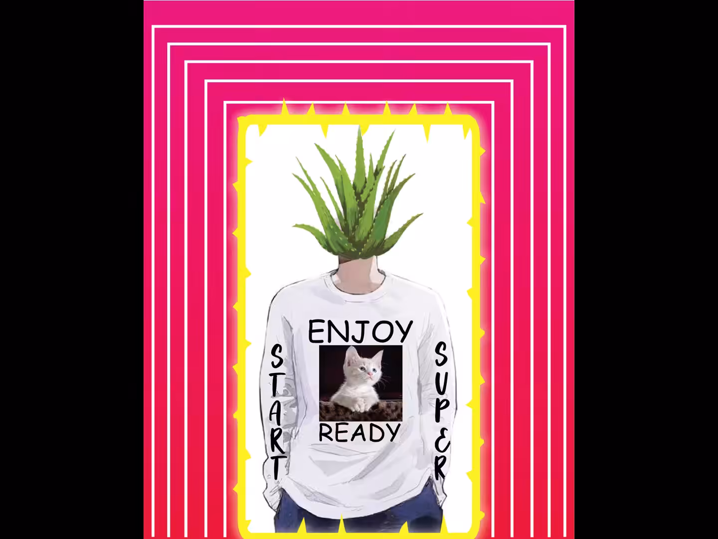 Man with Aloe vera