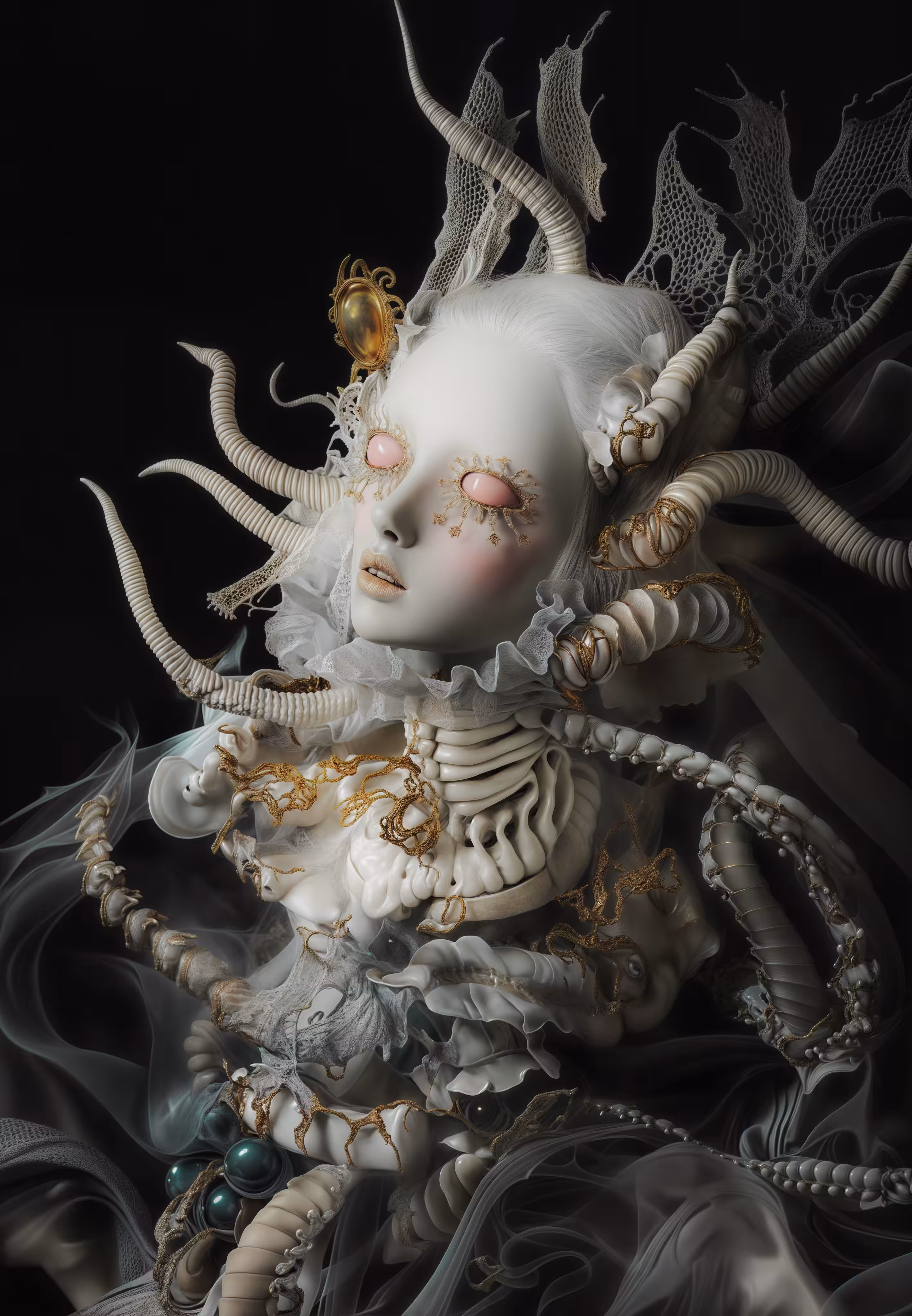 The Portrait of a Beautiful Homunculus Statue