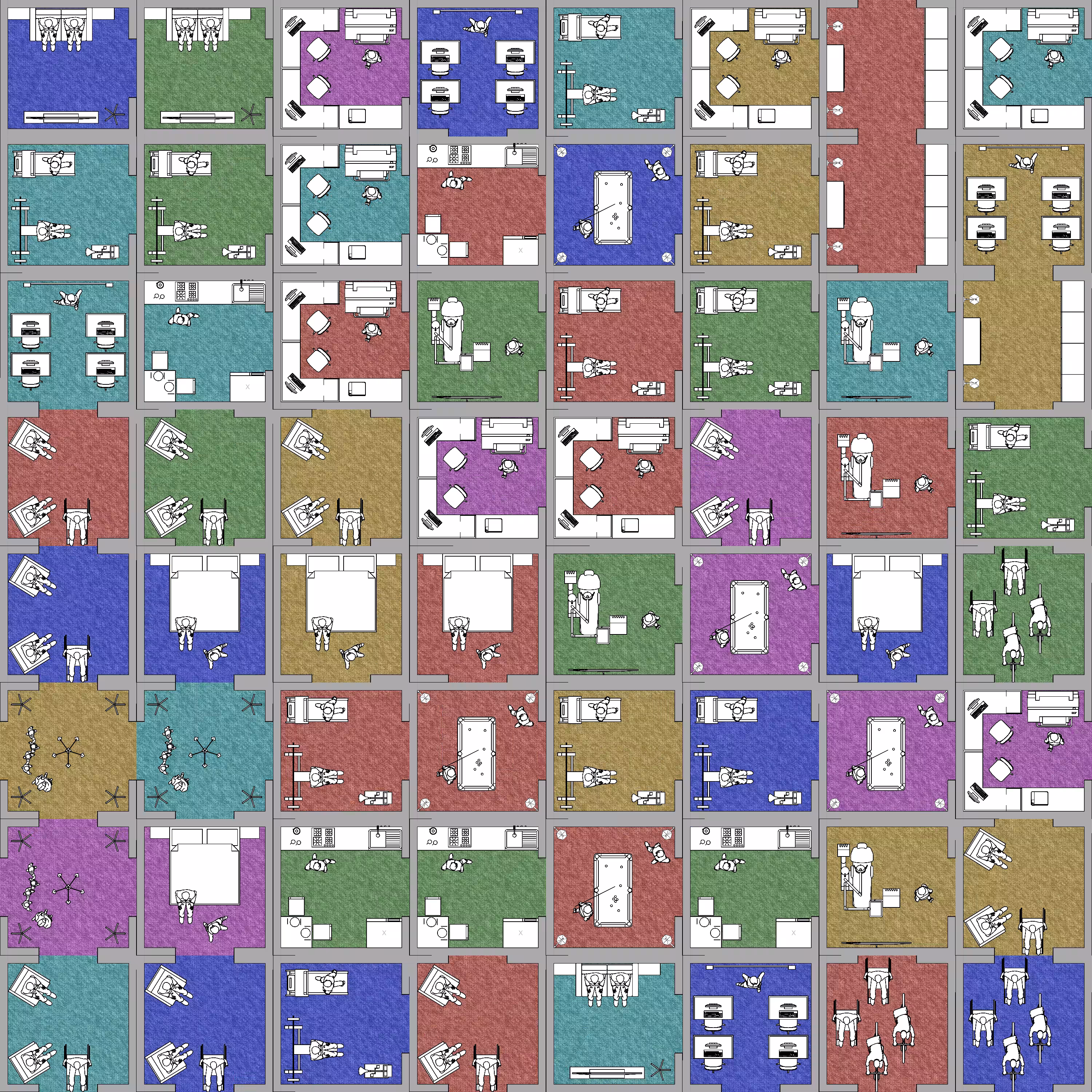Harlequin block building #43