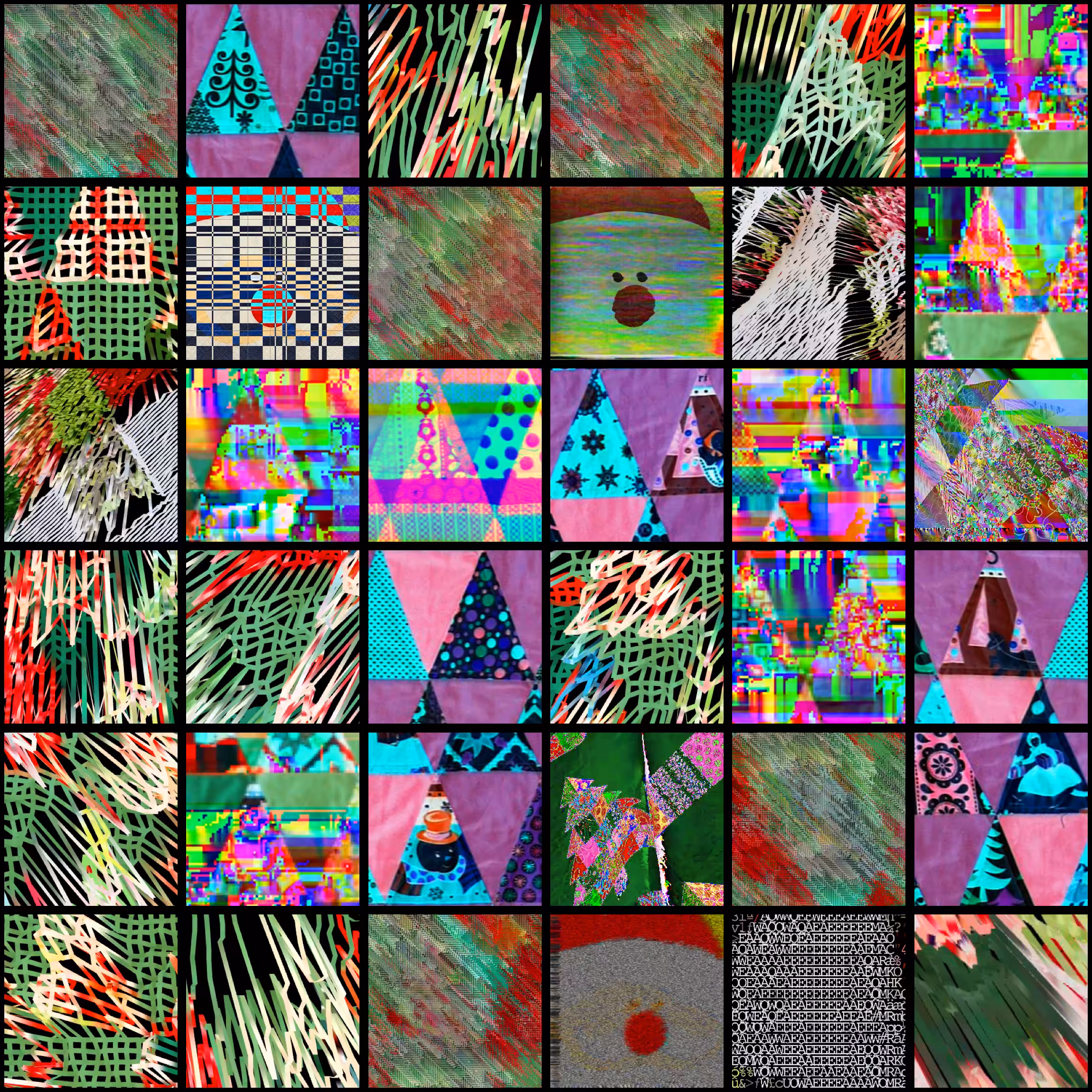 Retired Christmas Glitch Quilt Squares 2021.37