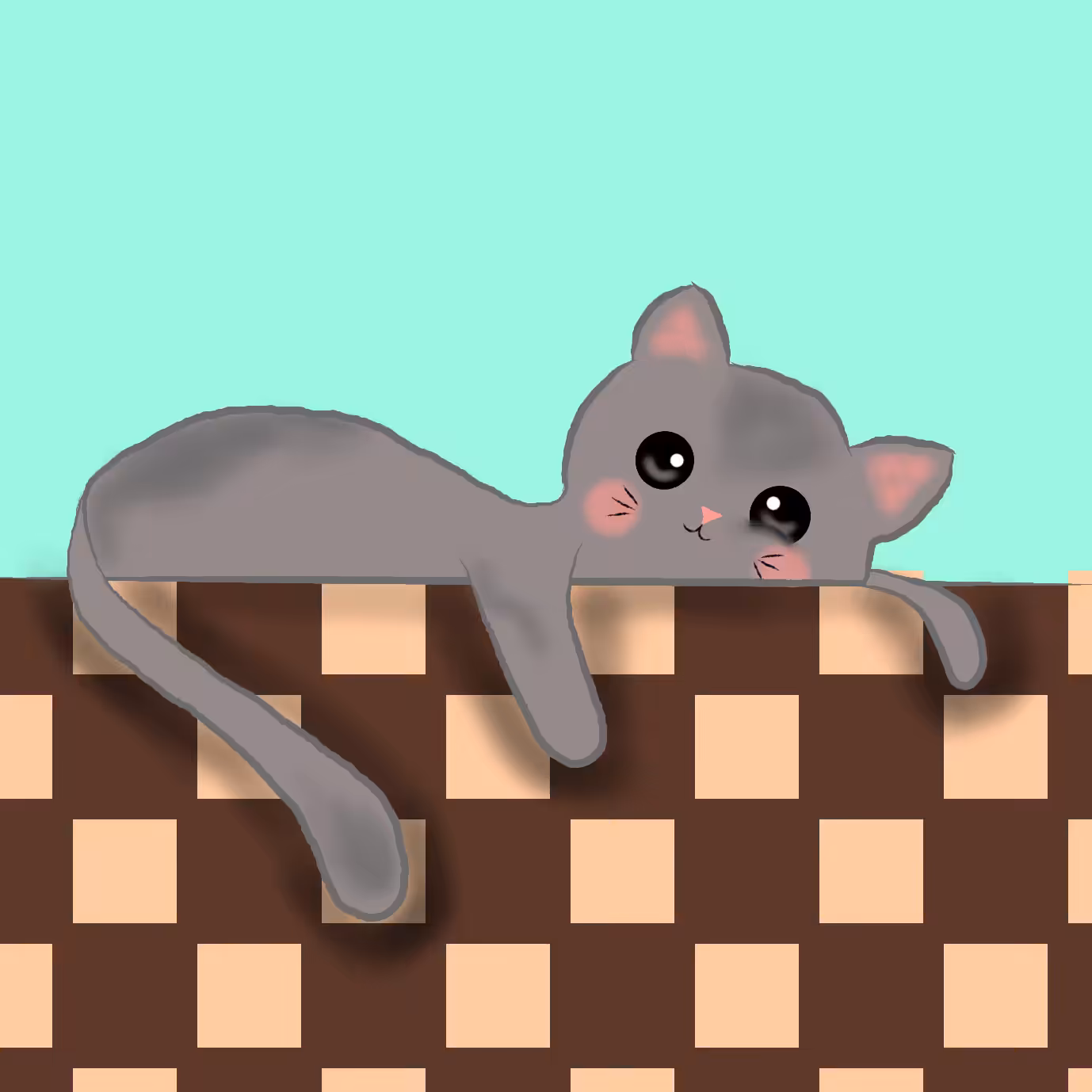 Kitty on the wall