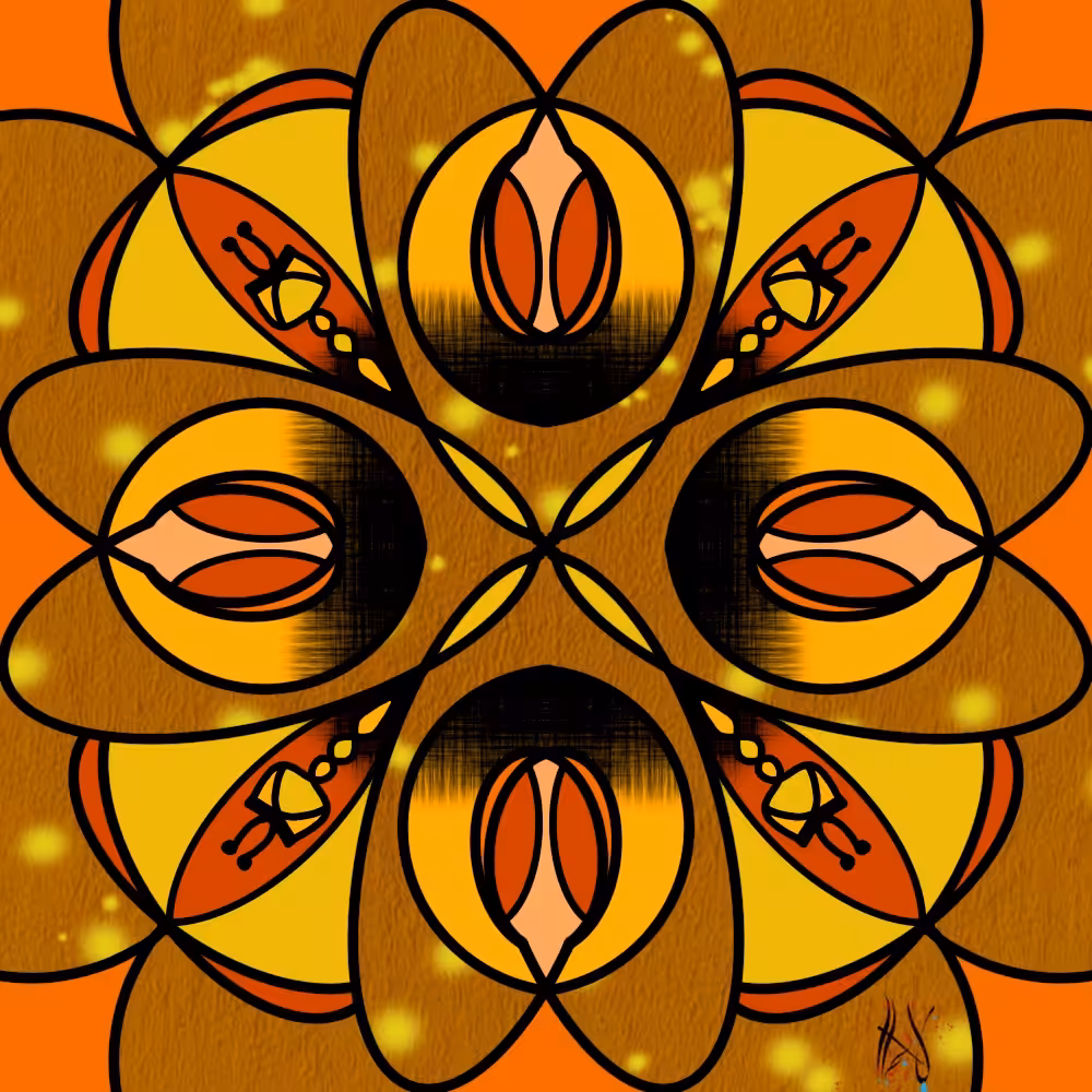 Amber Petal Mandala