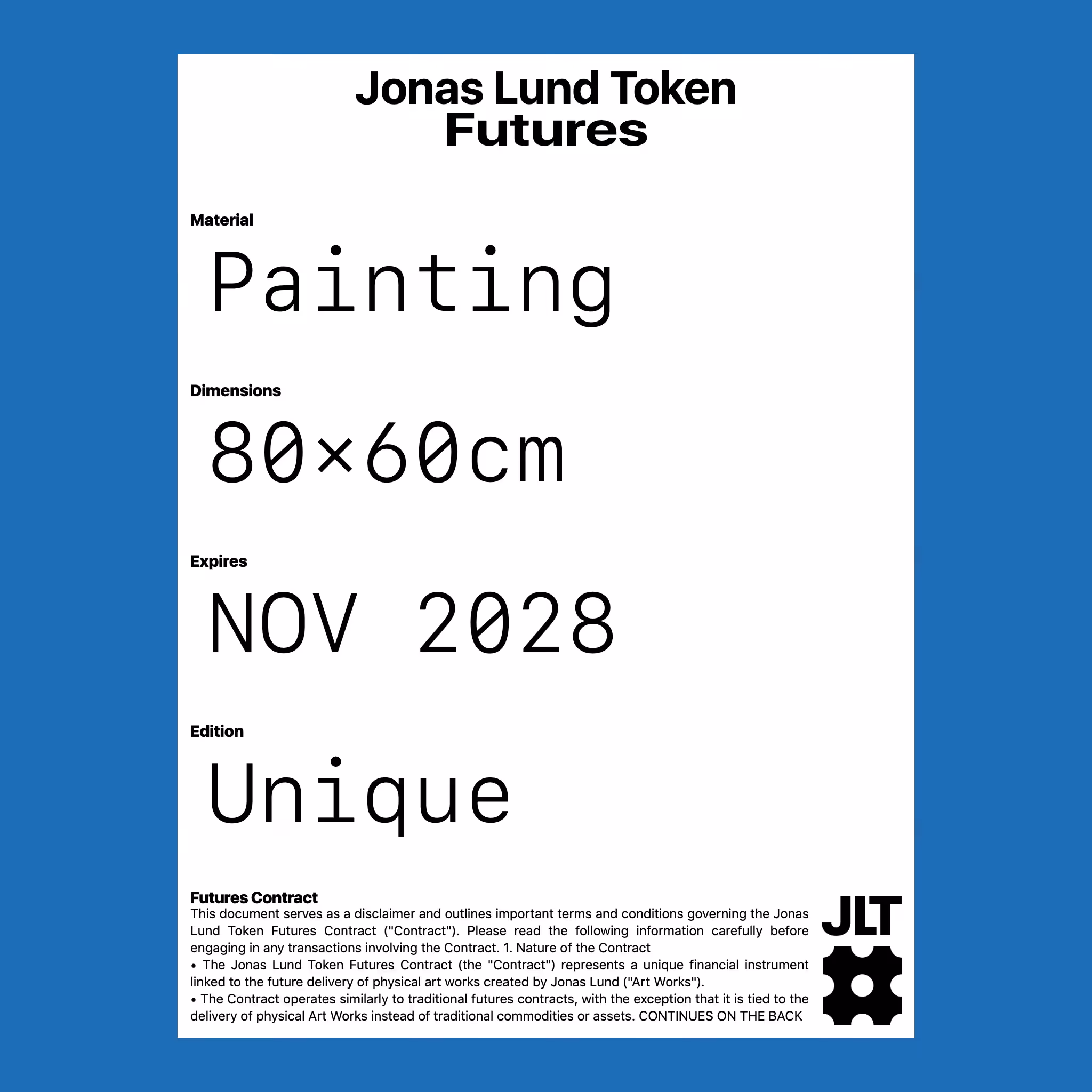 Jonas Lund Token Future #6