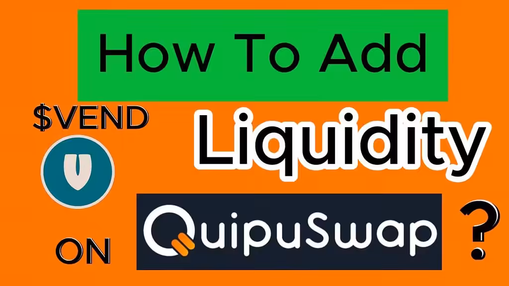 How To add $VEND Liquidity On Quipuswap ?