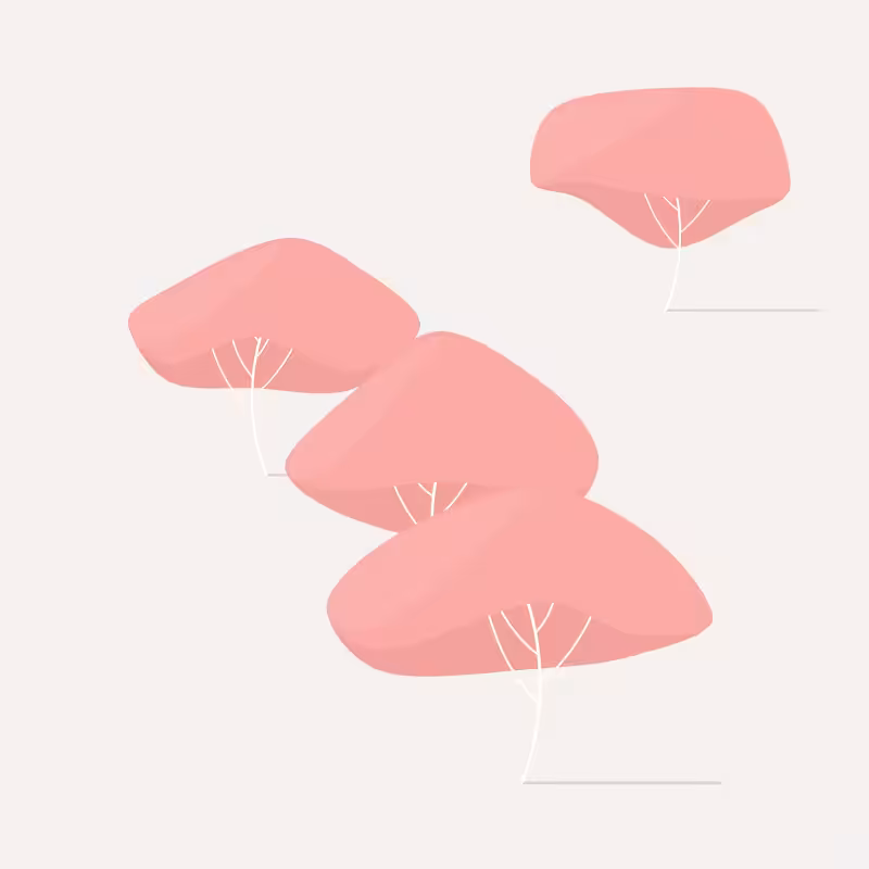 PASTEL MUSHROOM TREES