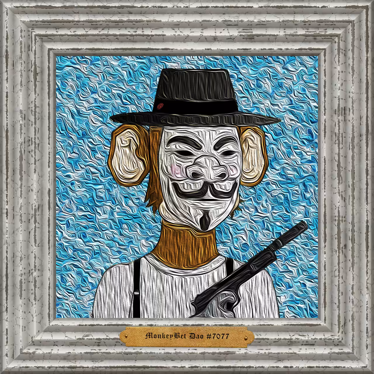 MonkeyBet Dao Framed Oil #7077