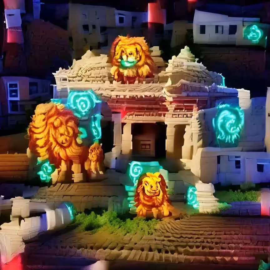 Glowing Lion Temple 