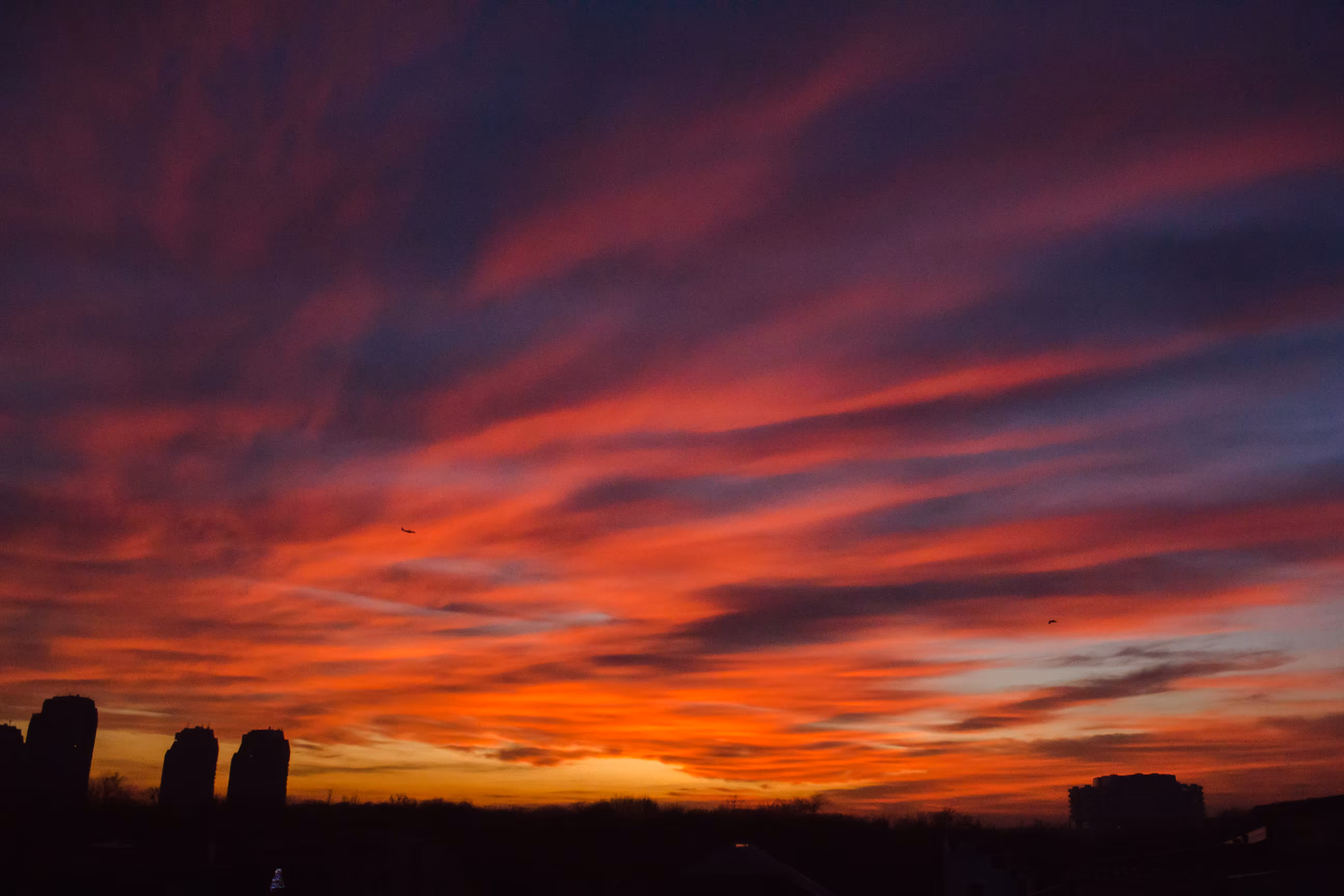 sunset in vozdovac