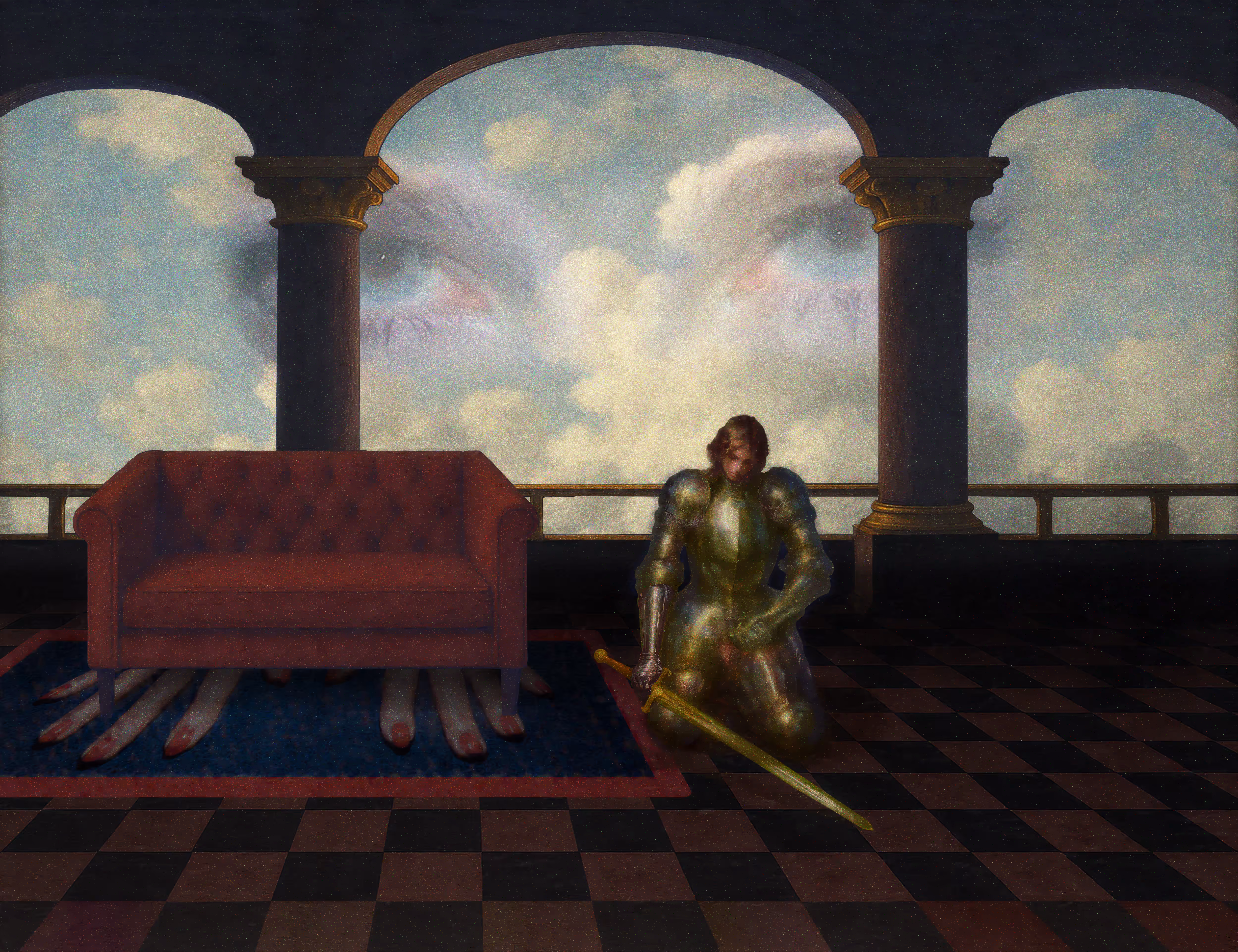 The Pilgrim's Living Room Crucifixion; Mona Lisa Hyper-Gamble by Parker Ito