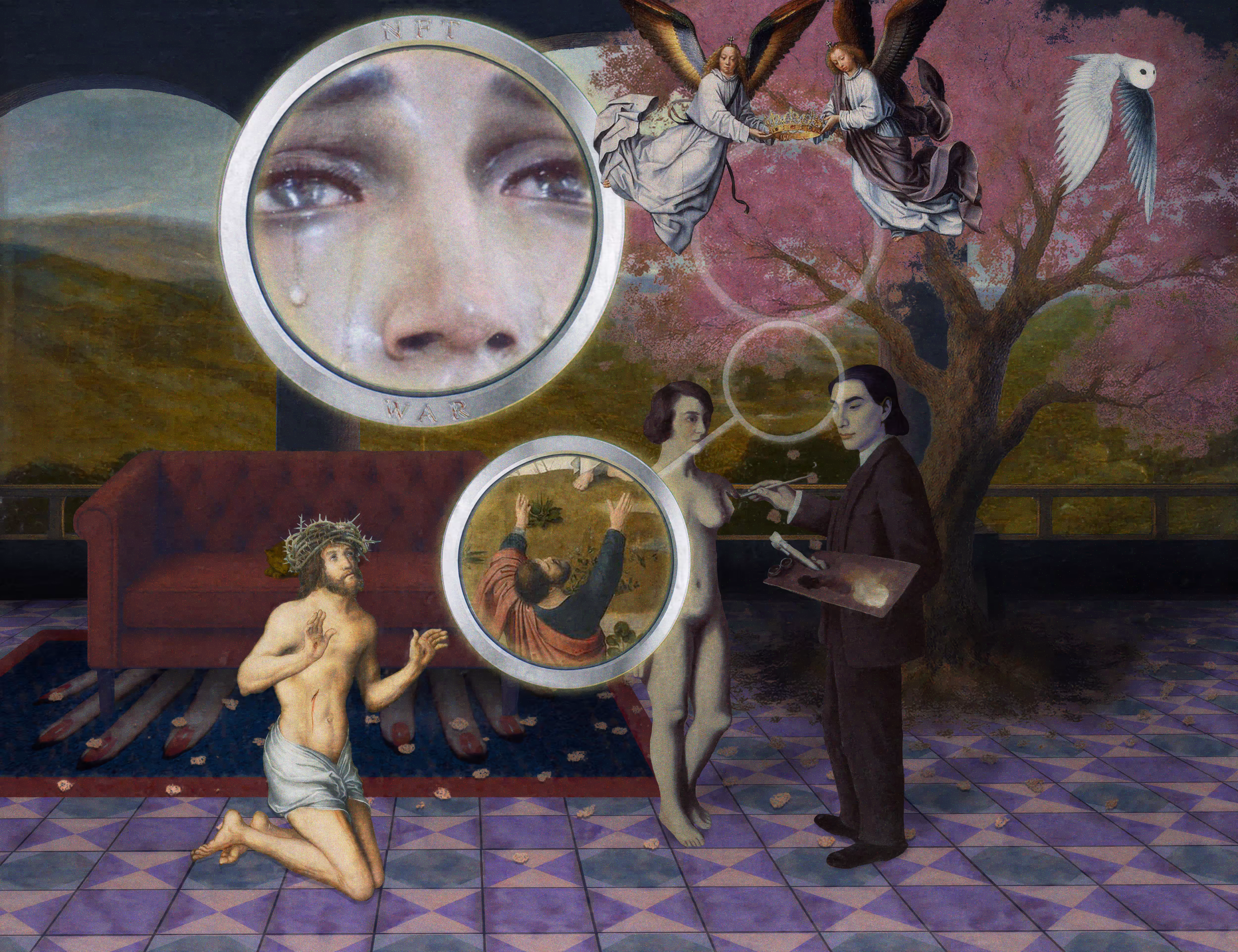 The Pilgrim’s Living Room Crucifixion; Mona Lisa Hyper-Gamble