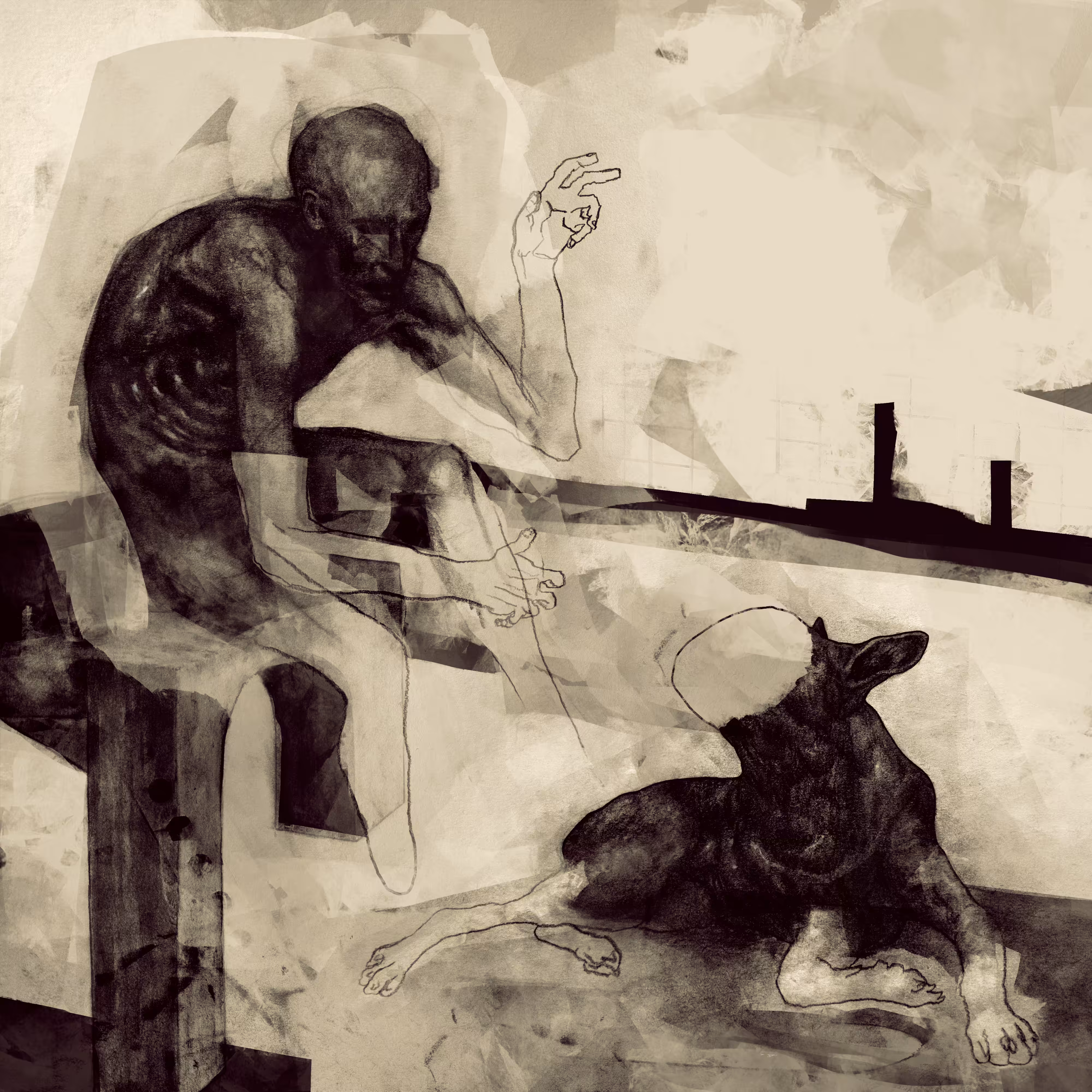 THE MAN & THE FACELESS DOG