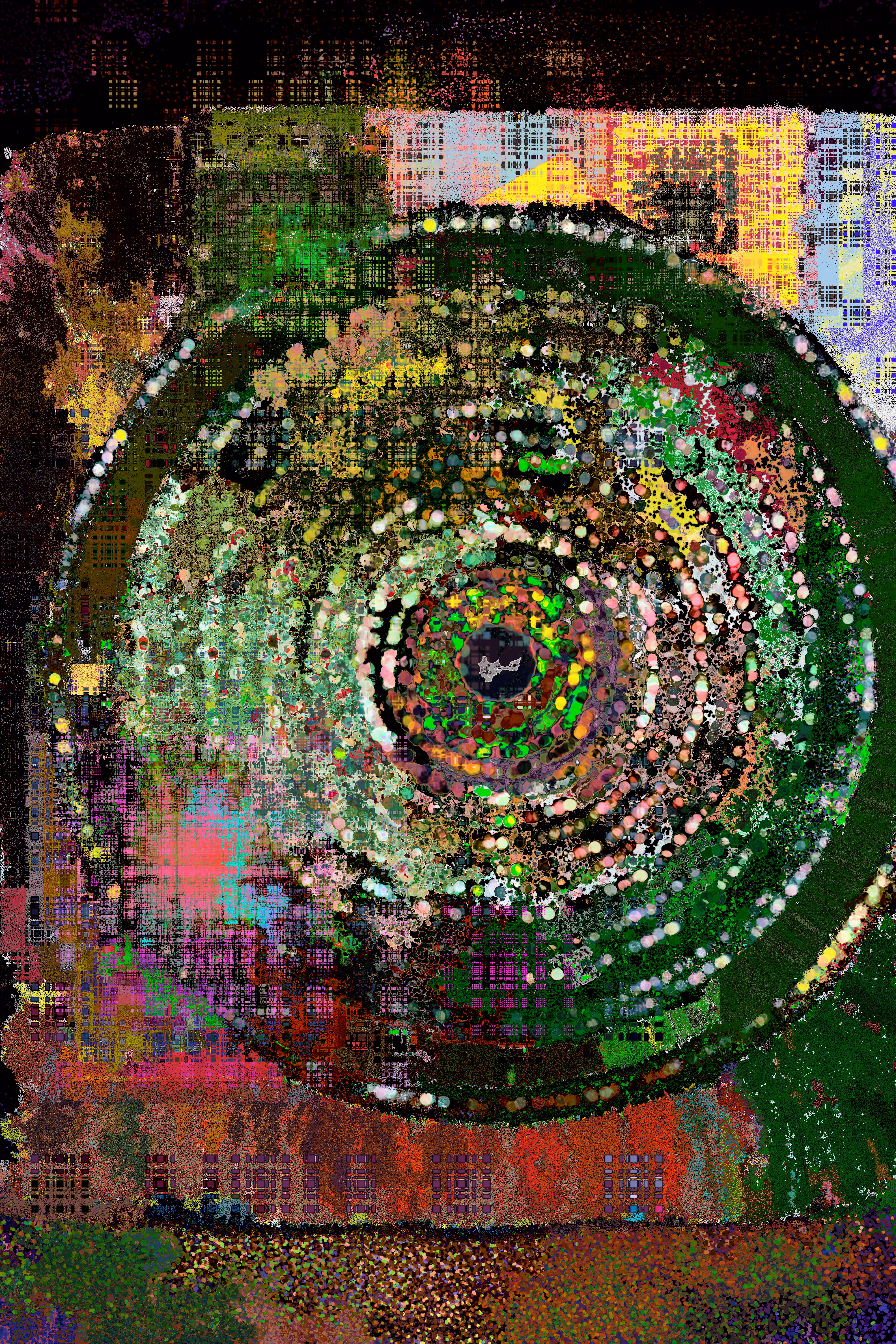 post apocalyptic crop circle megalopolis tapestry