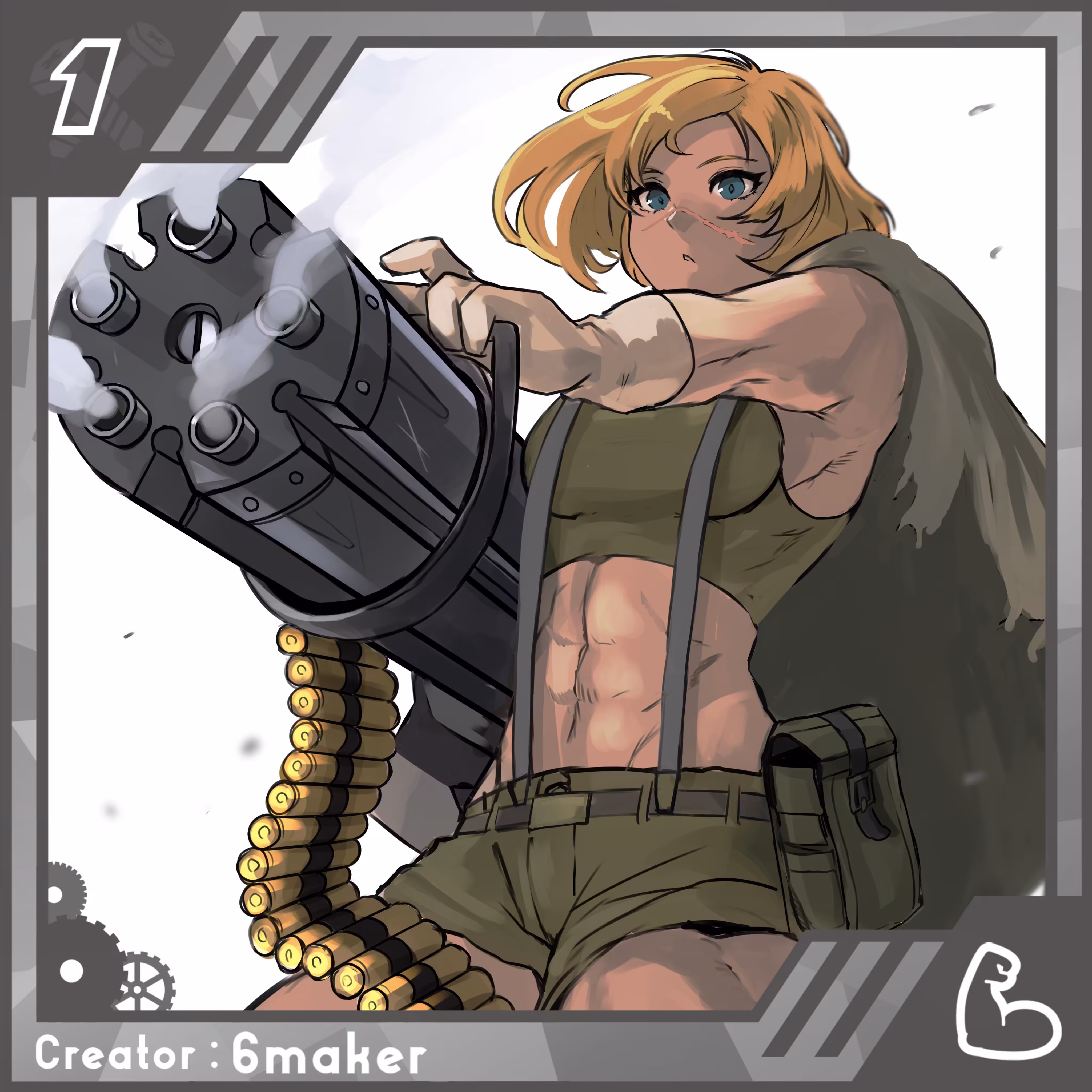 6maker collaboration works: Gatling gun_NFTxC_03_01
