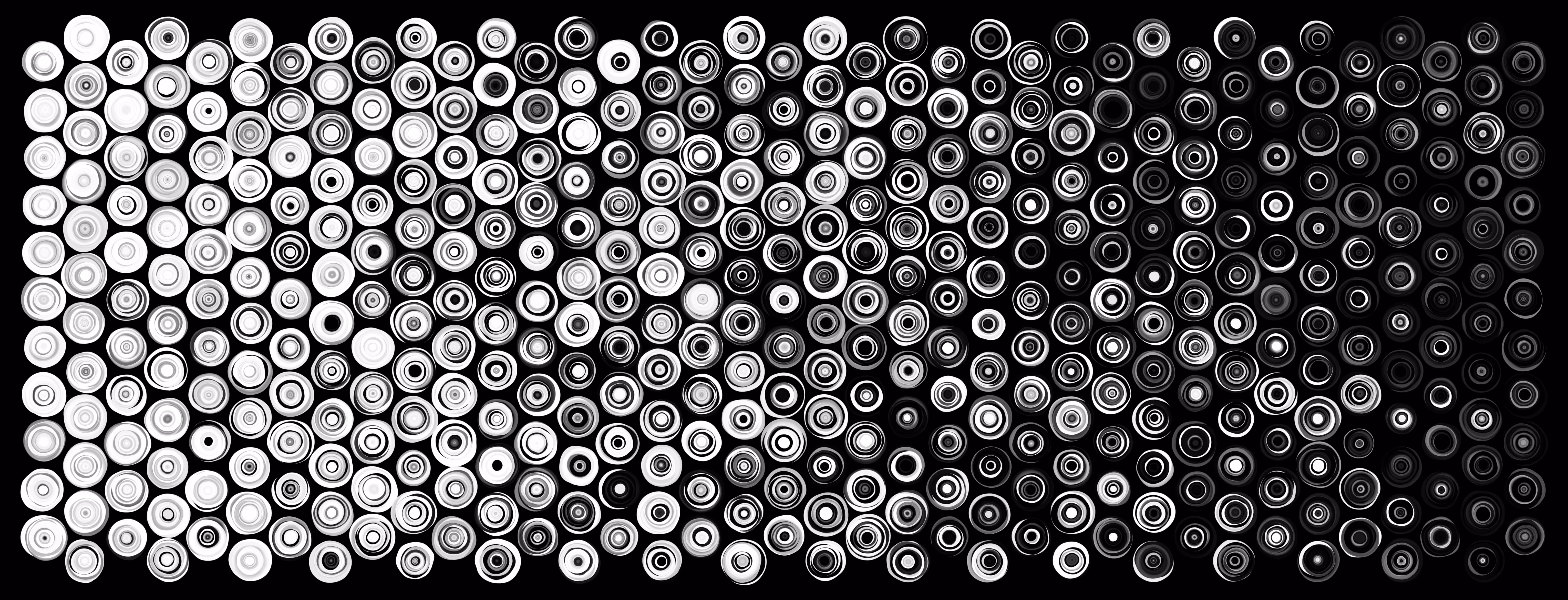 White to Black Dots on Black 