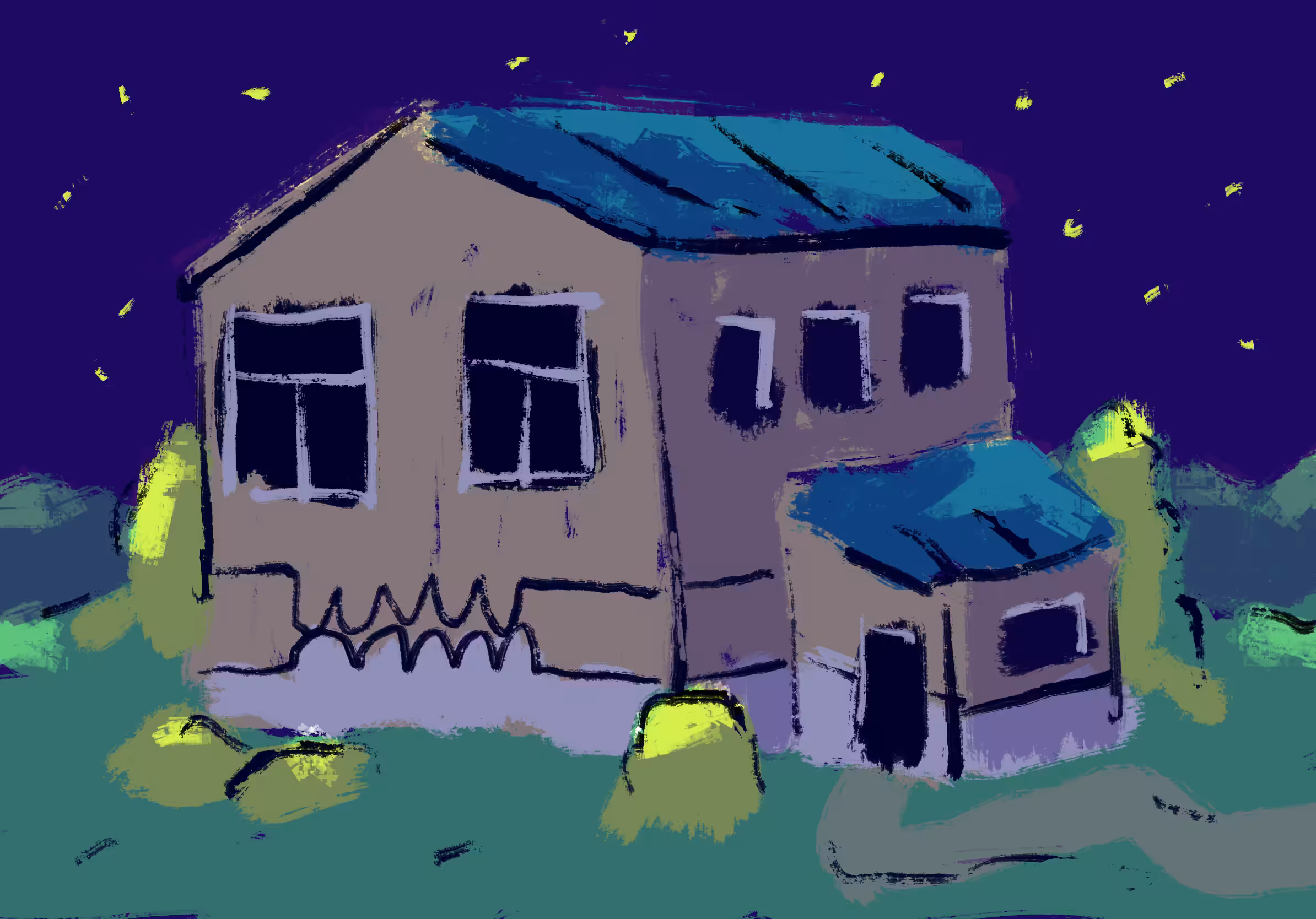 A lonely neighbor's house