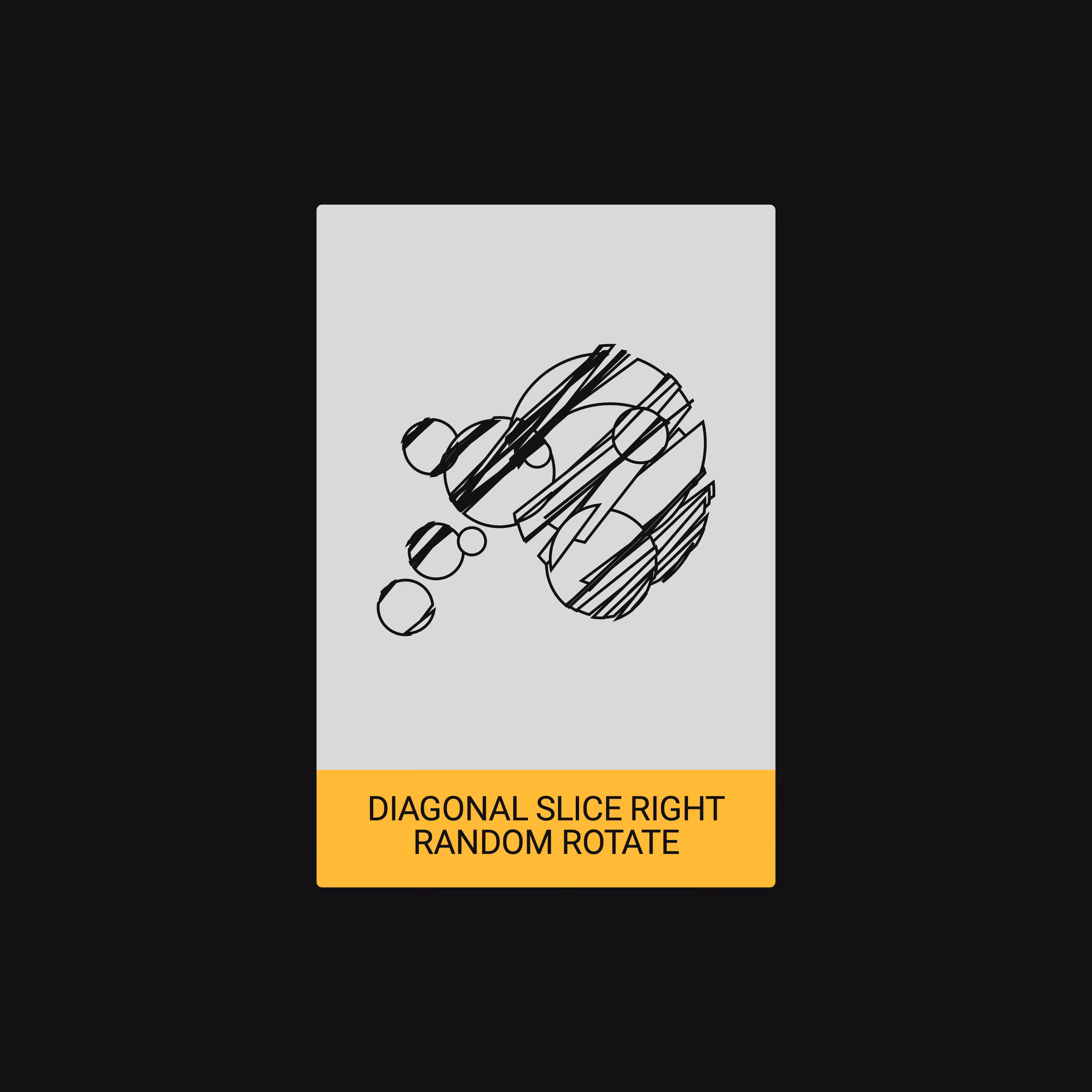 DIAGONAL SLICE RIGHT + RANDOM ROTATE (ALGORITHM) [ART CARDZ]