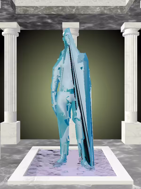 HeavenComputer: The Phone Calling Aqua Green Man #6348
