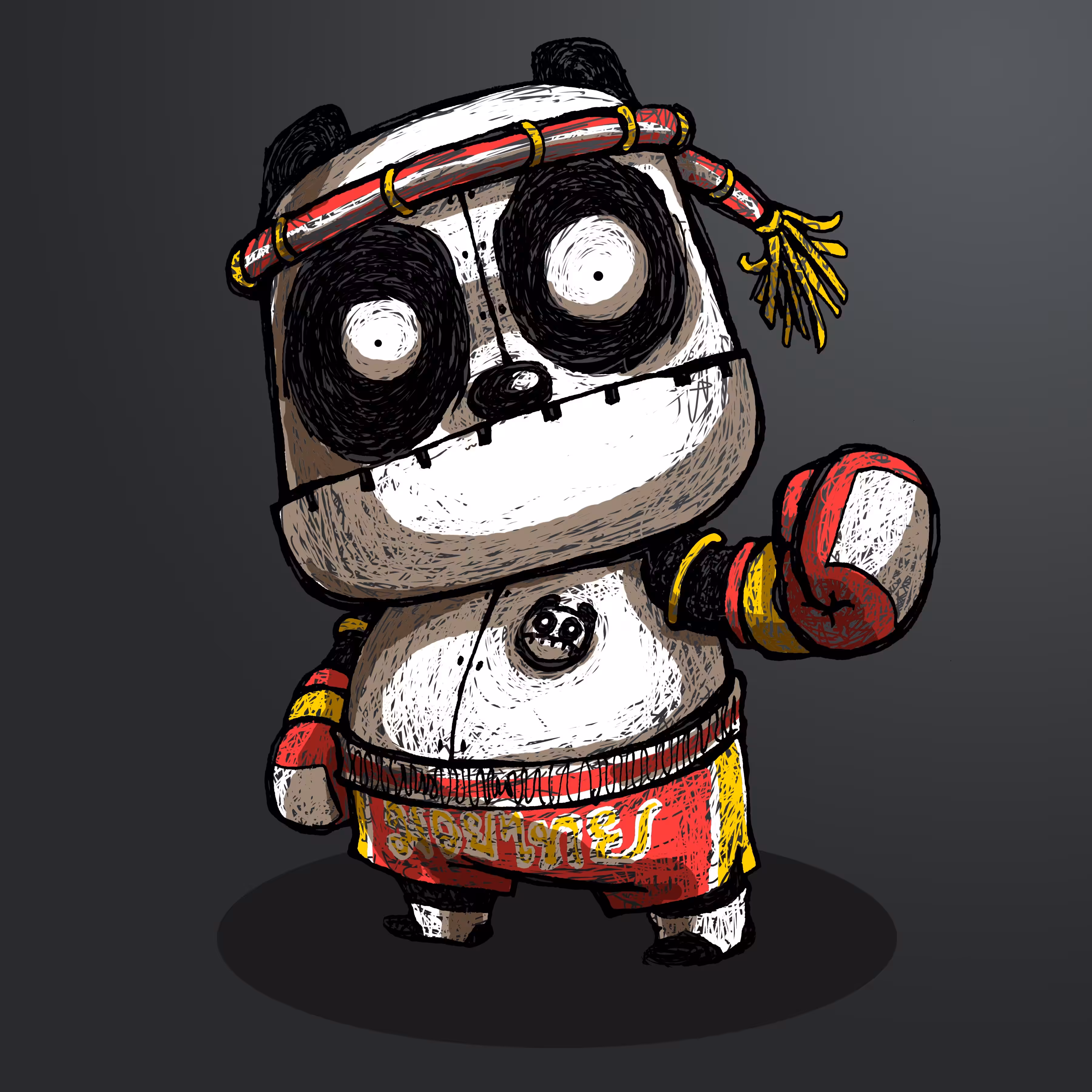 Papadou in Muay Thai uniform