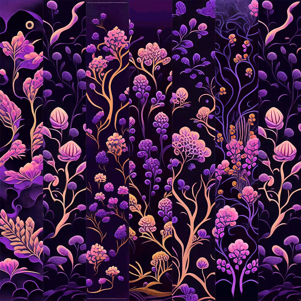 AI Purple Flowers #4