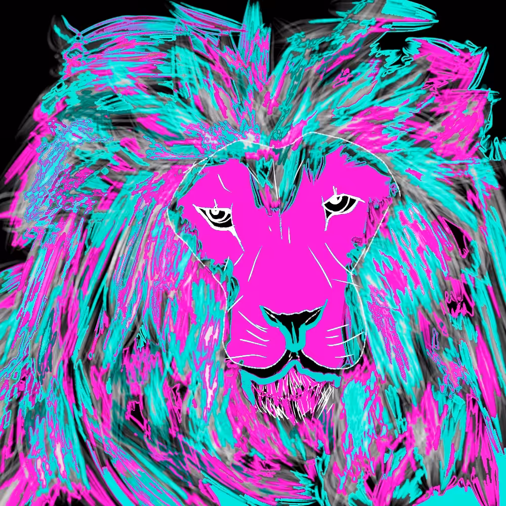 The glitch lion
