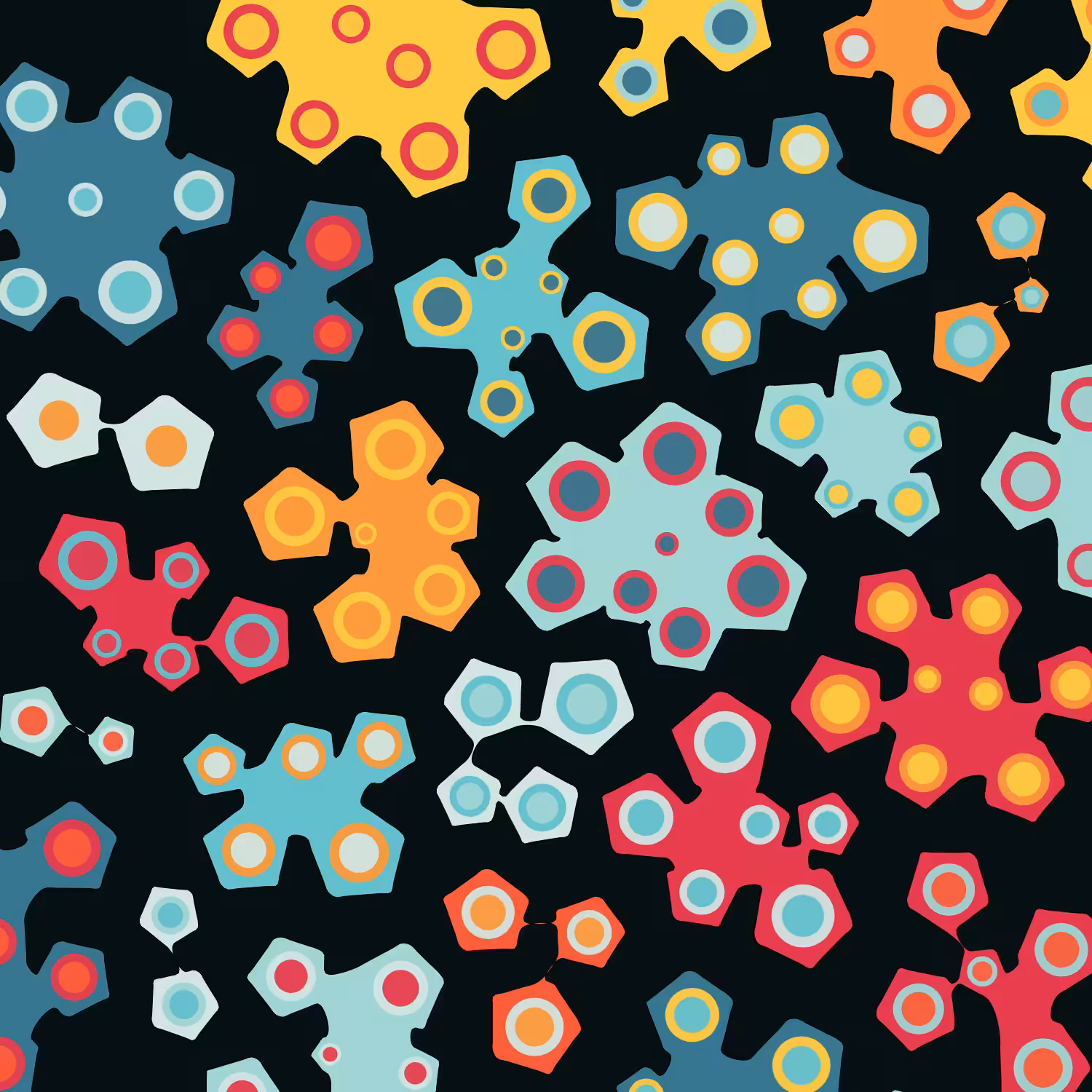 Geometric colorful shapes (Free edition) #31