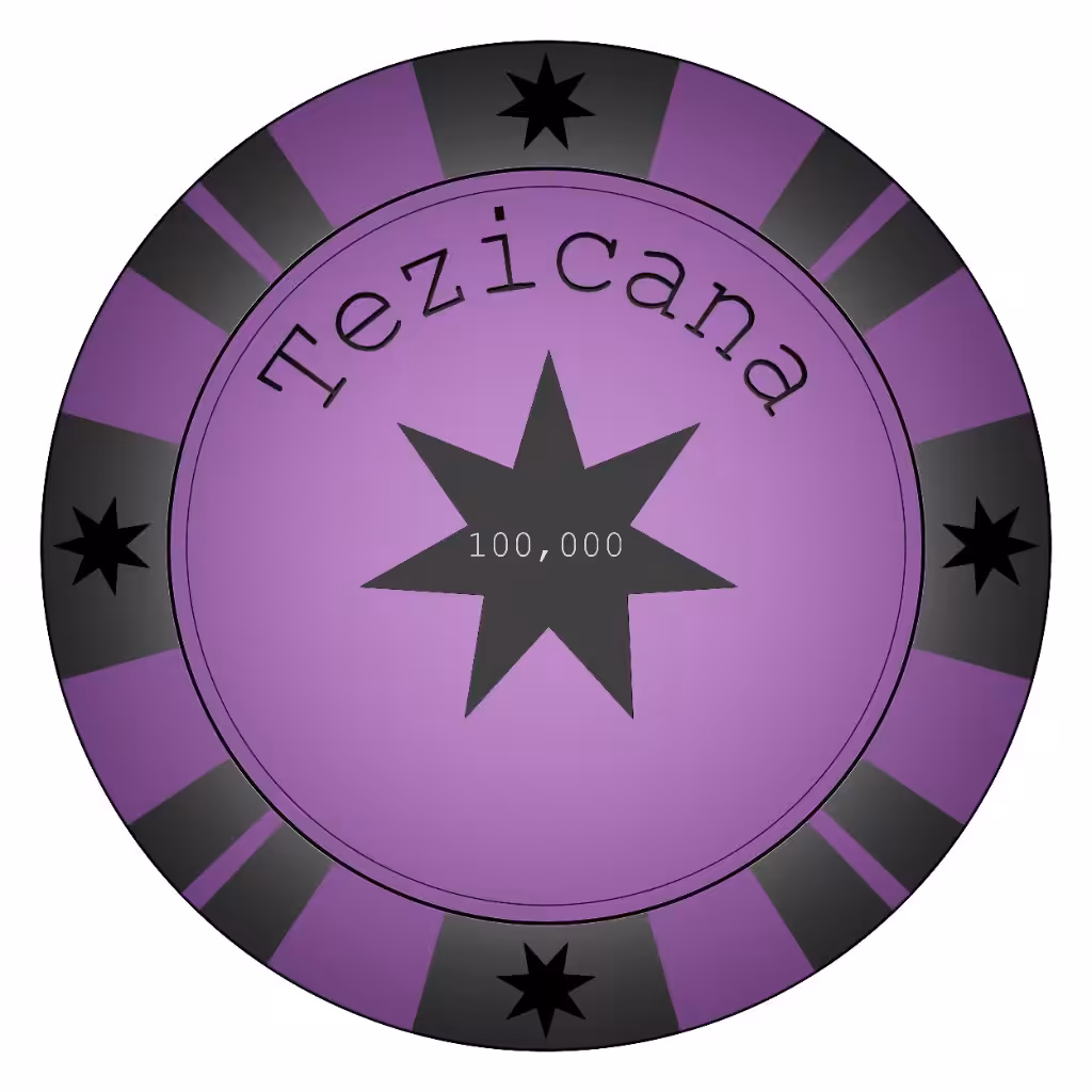 Lavender Tezicana Casino Chip - 100,000