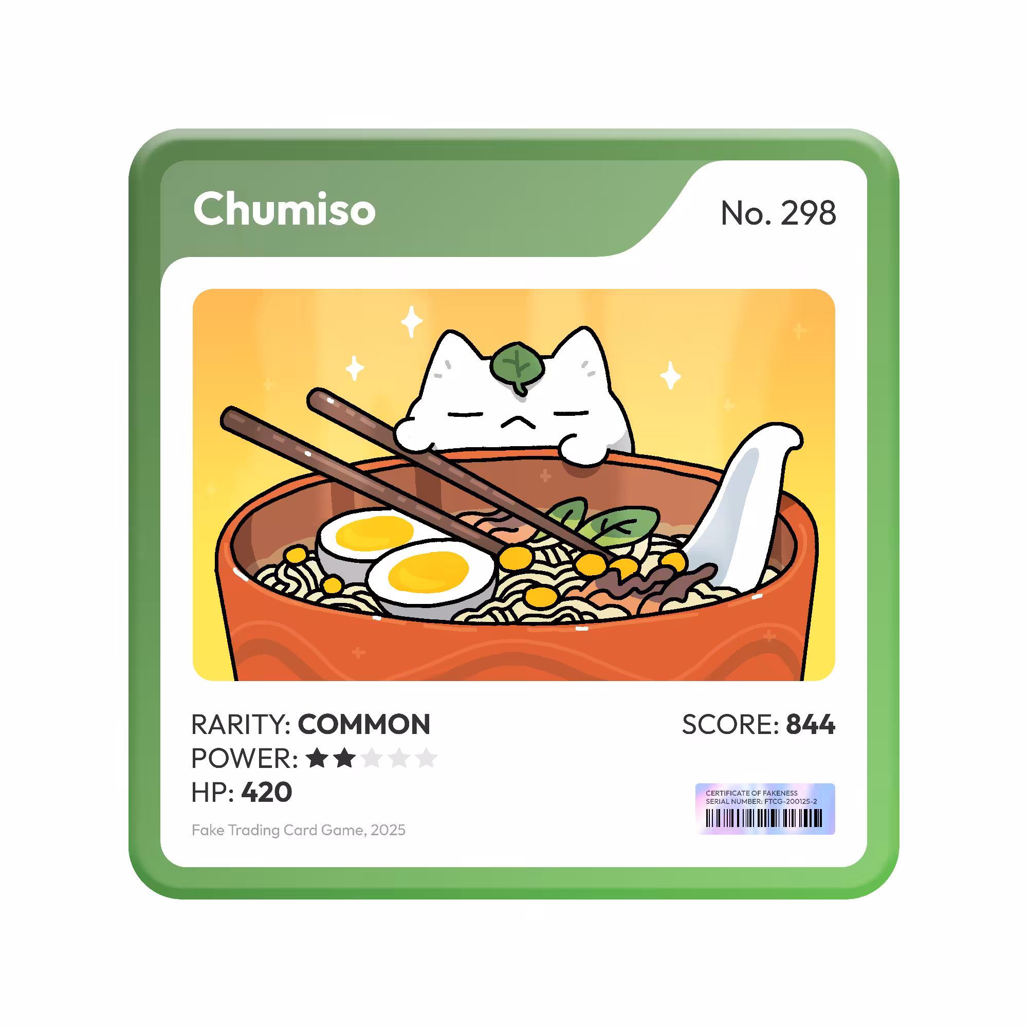 Fake Trading Card Game: Chumiso