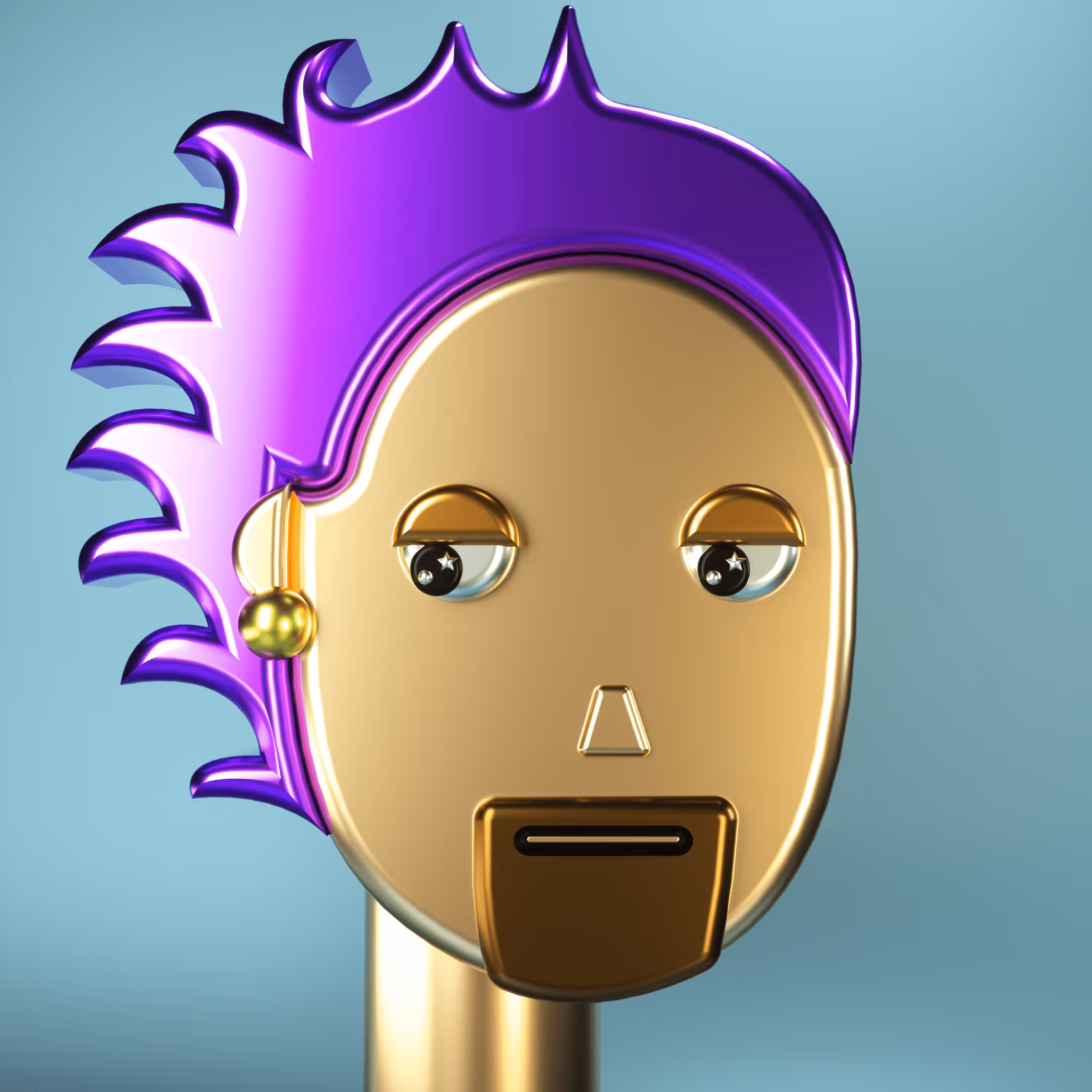 3D Chrome Punks: 3D Chrome Punk #0882