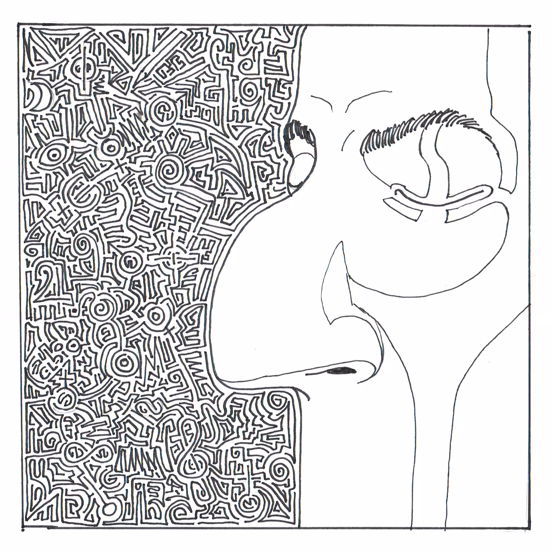 THOUGHTS hand drawn