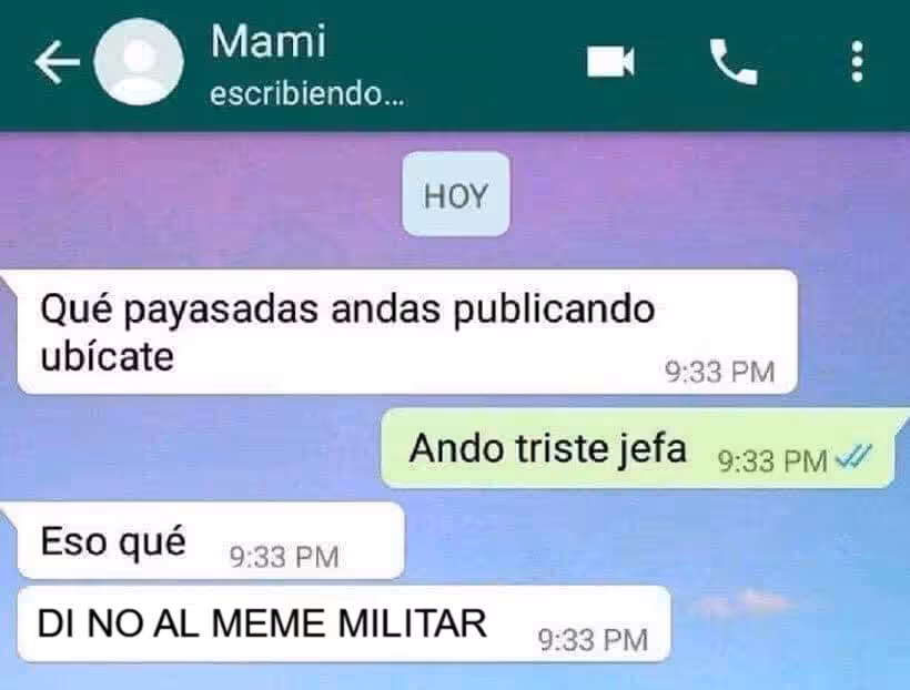 DI NO AL MEME MILITAR