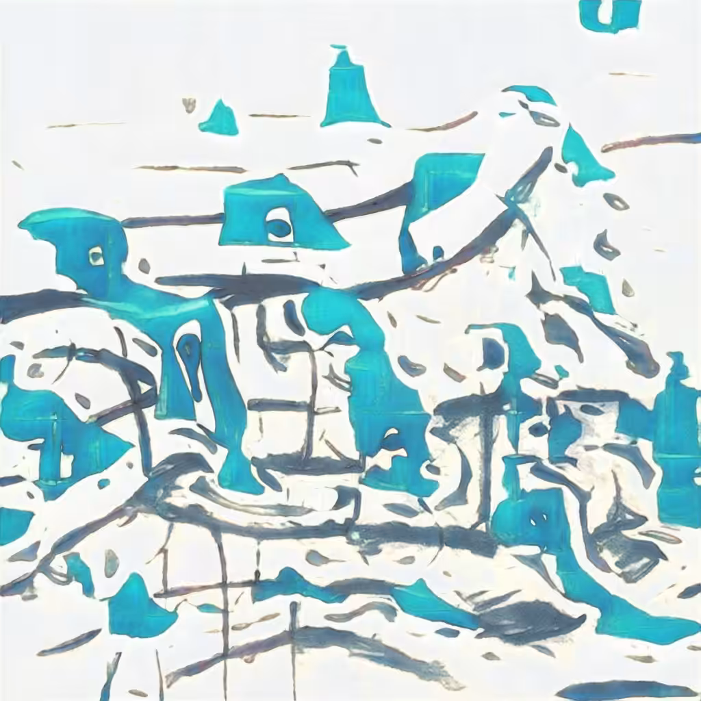 Praia e o mar.