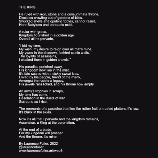 THE KING

He ruled w...